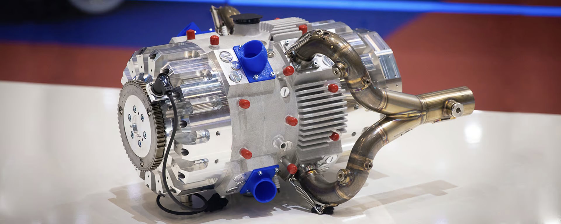 Le moteur e-Rex à « un temps » plus compact et léger qu’un moteur classique. © INNengine