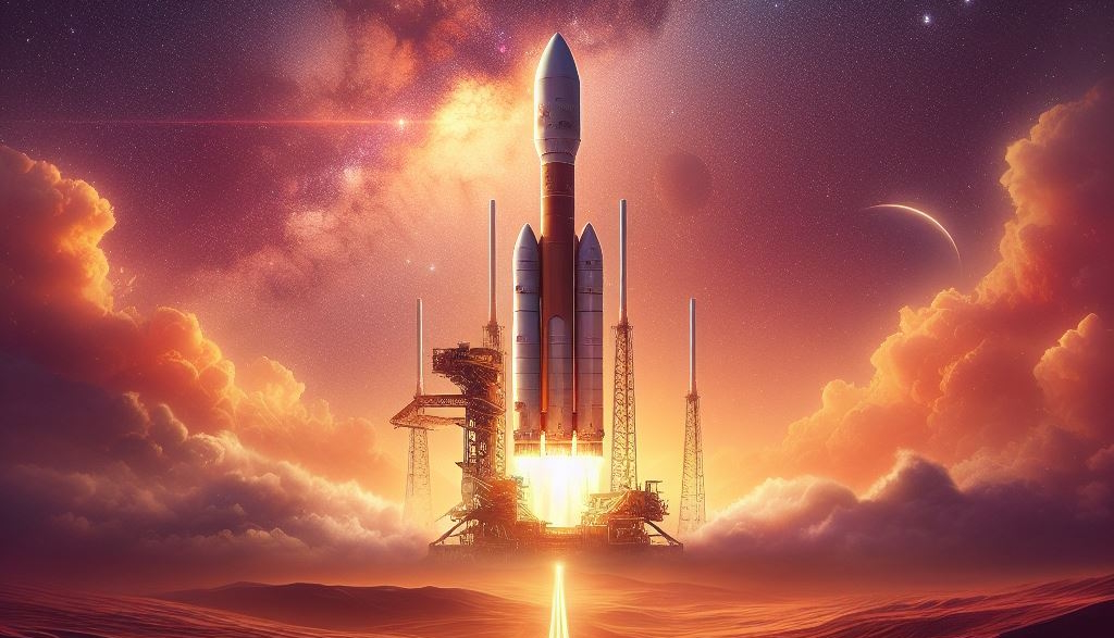 La technologie permet de propulser une fusée en utilisant un moteur léger et économe en énergie.© Sylvain Biget, Bing Image Creator
