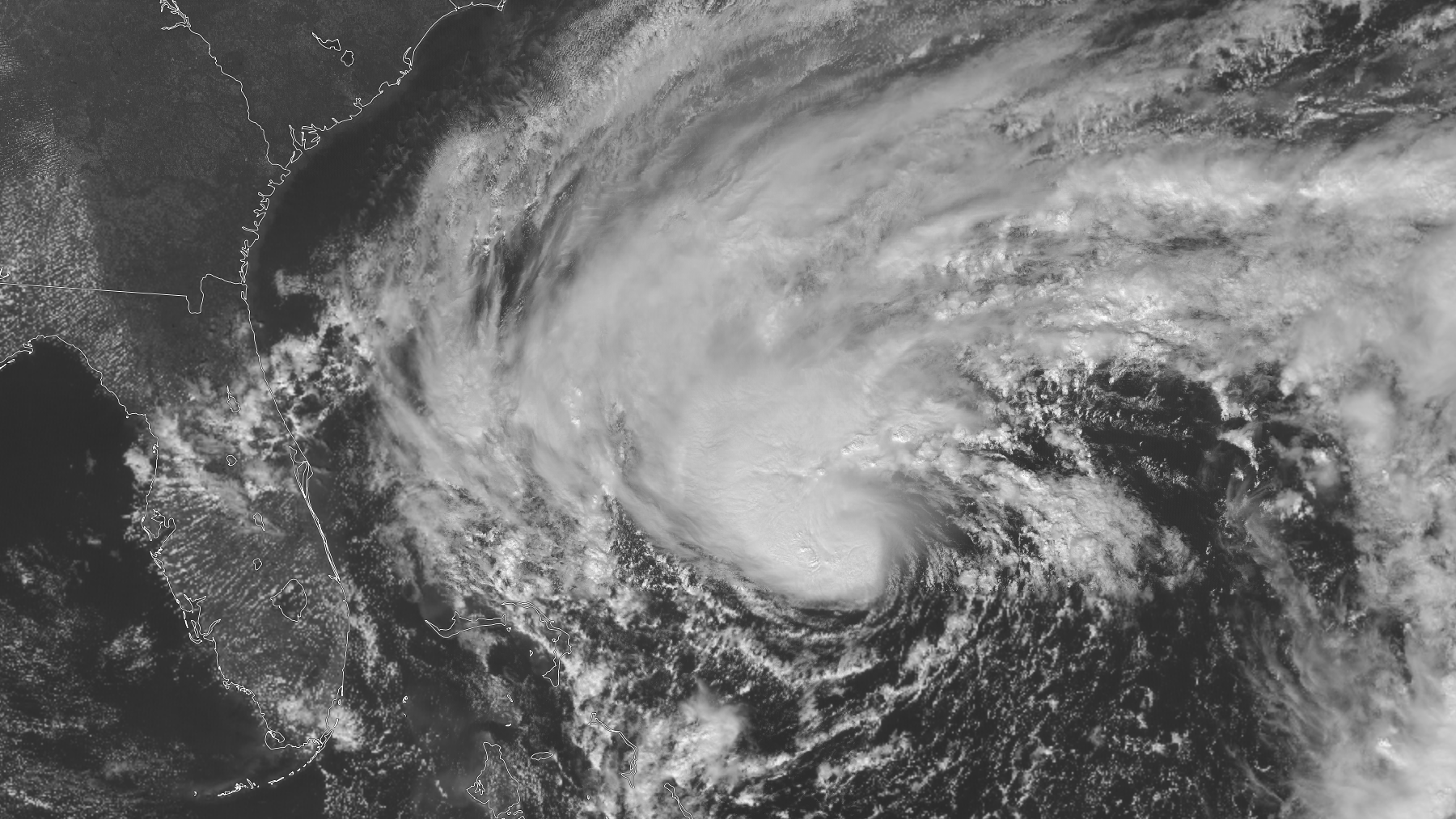 La tempête tropicale Nicole à l'approche de la Floride. © Nasa