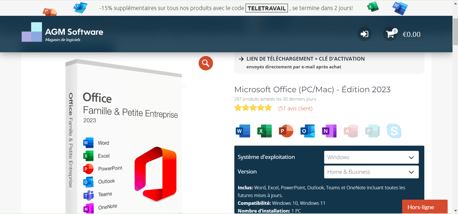  Pack Office 365 A Vie