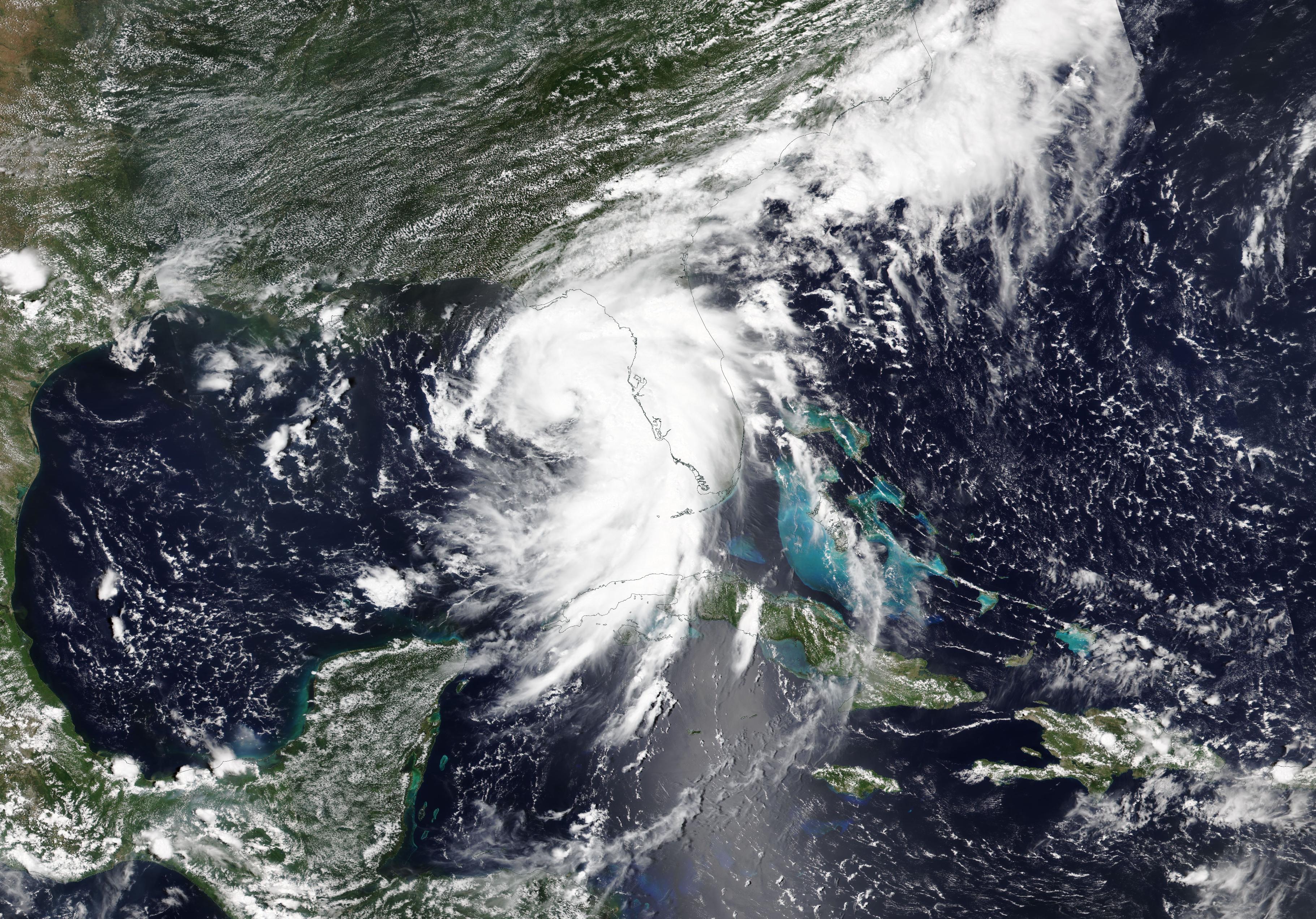 L'ouragan Debby sur la Floride le 5 août. © NOAA