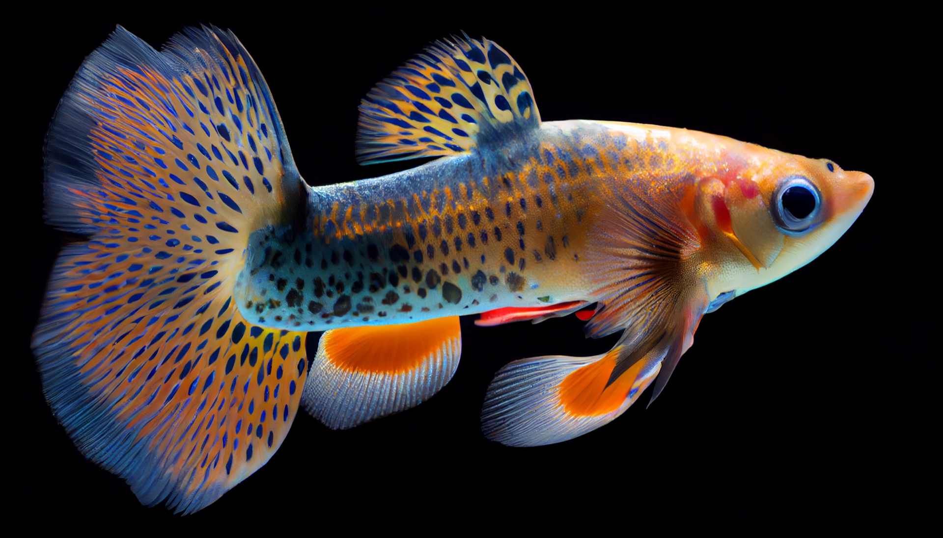 Le guppy, un poisson tropical populaire en aquariophilie, est un exemple classique de poisson ovovipare. © Daeyeon Kim, Adobe Stock