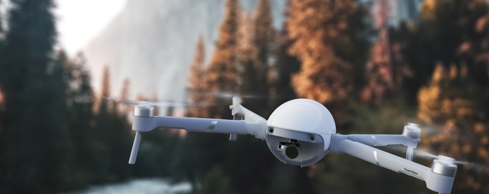 En mode drone, le PowerEgg X peut voler sous la pluie et il est également disponible avec un pack lui permettant d'amerrir. © PowerVision