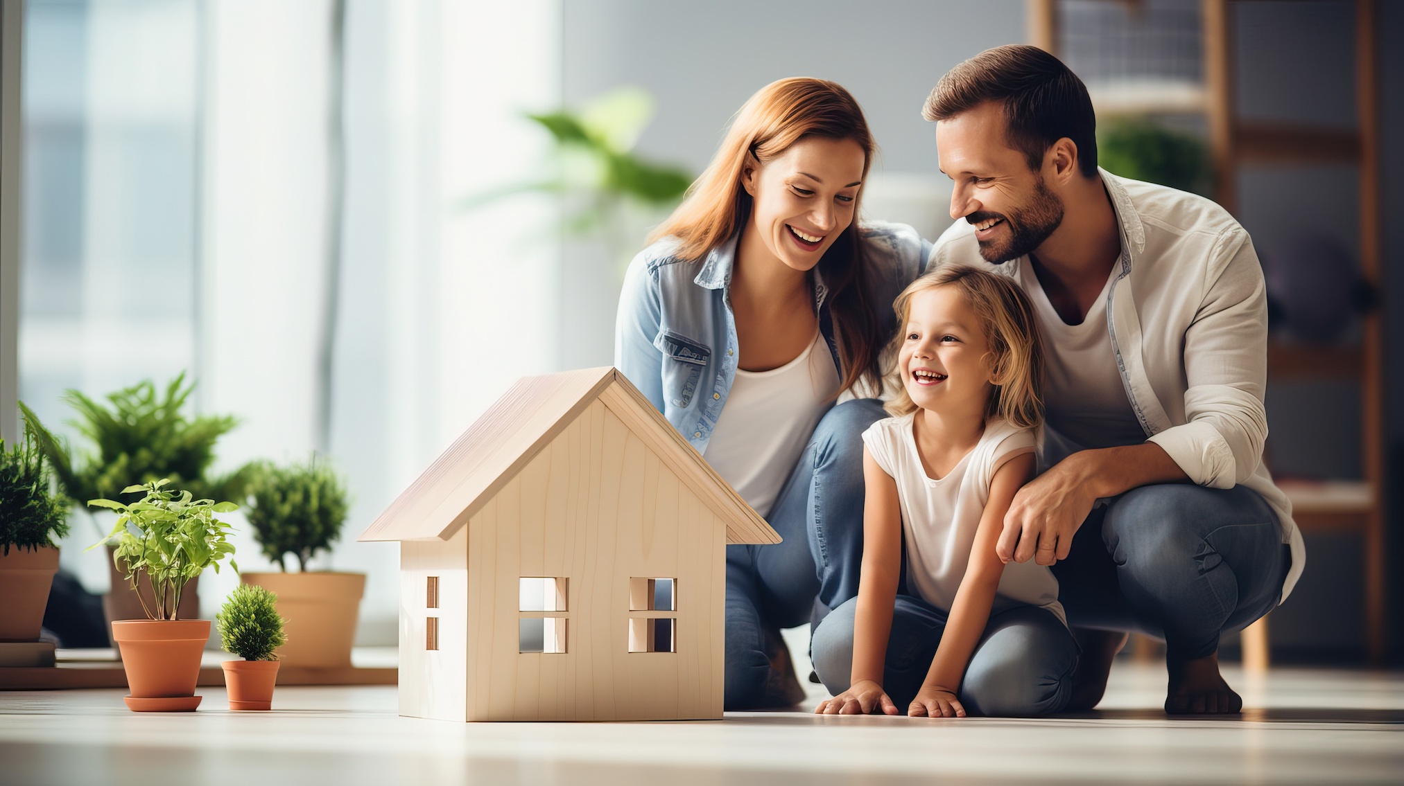 Souscrire une assurance emprunteur lors d'un prêt immobilier est une sécurité pour toute la famille. © thesweetsheep, Adobe Stock (image générée par IA)