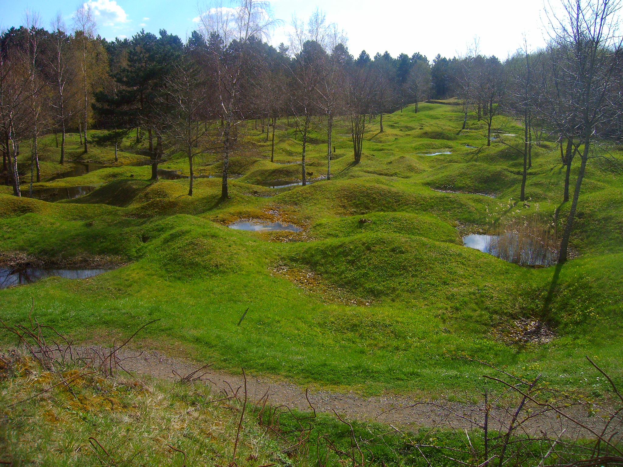 La bataille de Verdun en 1916 a laissé des traces&nbsp;encore visibles aujourd'hui. © Œuvre personnelle, Wikimedia Commons, Domaine public