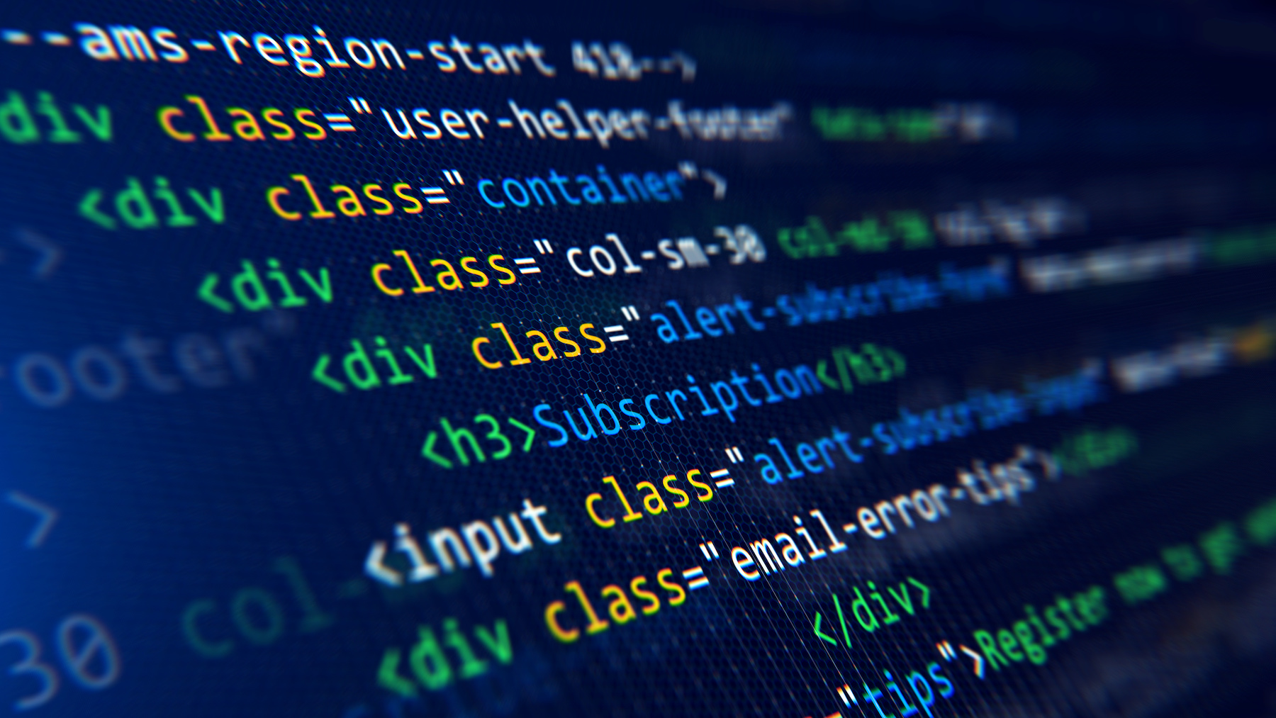 Le code HTML est l’un des premiers langages informatiques développé pour l’affichage de pages web. © Sashkin, Adobe Stock