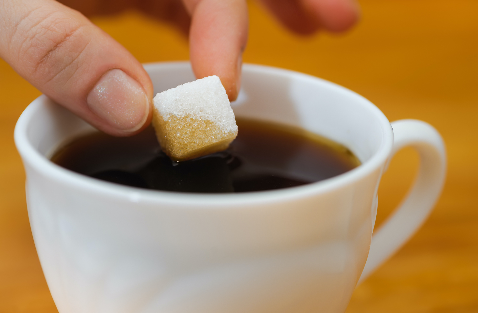 Le sucre de dissout plus vite dans l’eau chaude. © Mikhail Ulyannikov, Adobe Stock