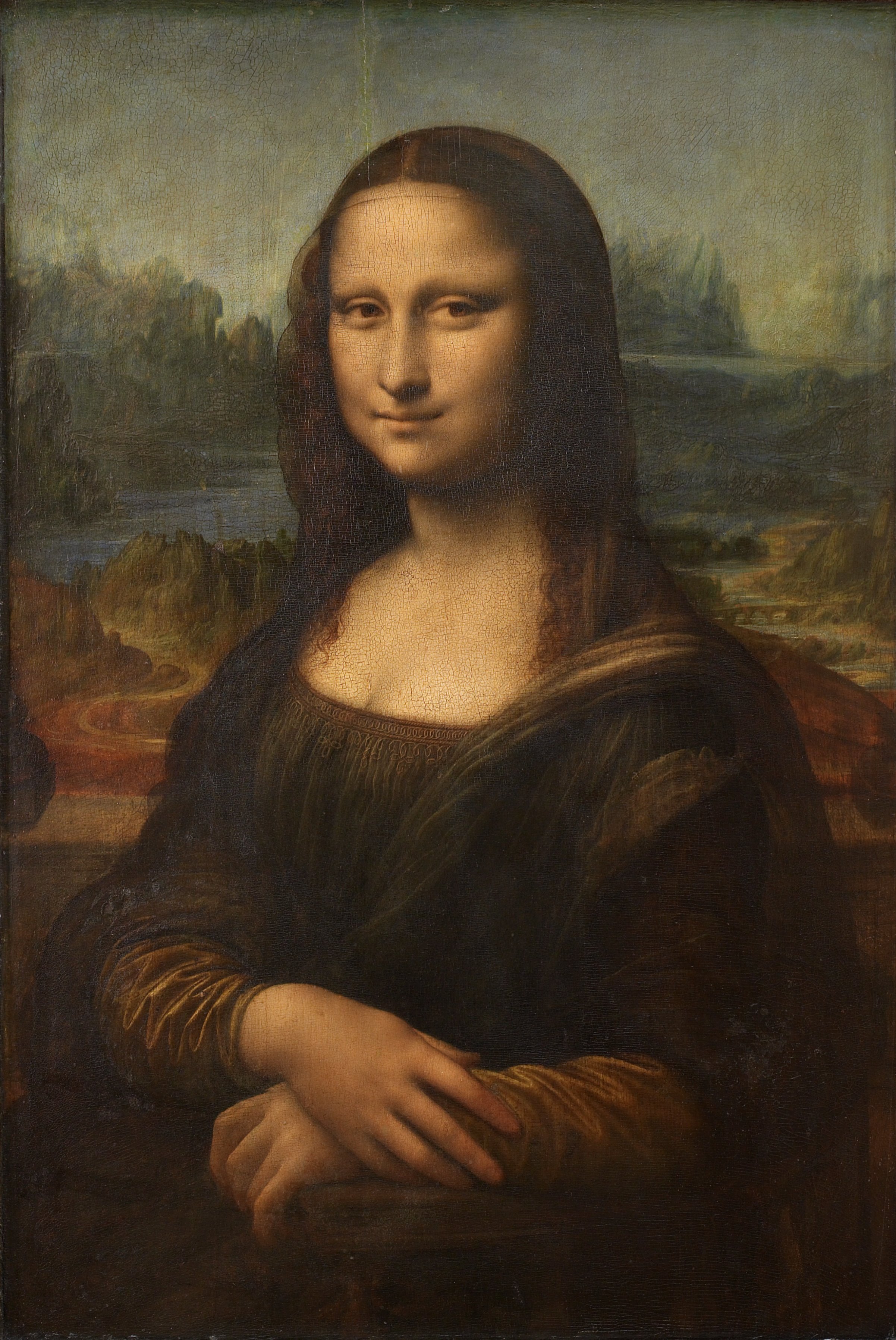 Sur son portrait de Mona Lisa, Léonard a apposé plusieurs couches sur la toile, notamment un glacis, pour adoucir certains contours (le sfumato), et un vernis de protection. © Licence Creative Commons