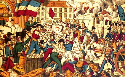 Bataille dans les rues de Lyon devant l'église de Saint-Nizier, lors de la révolte des Canuts, en octobre 1831 © Wikimedia Commons, DP