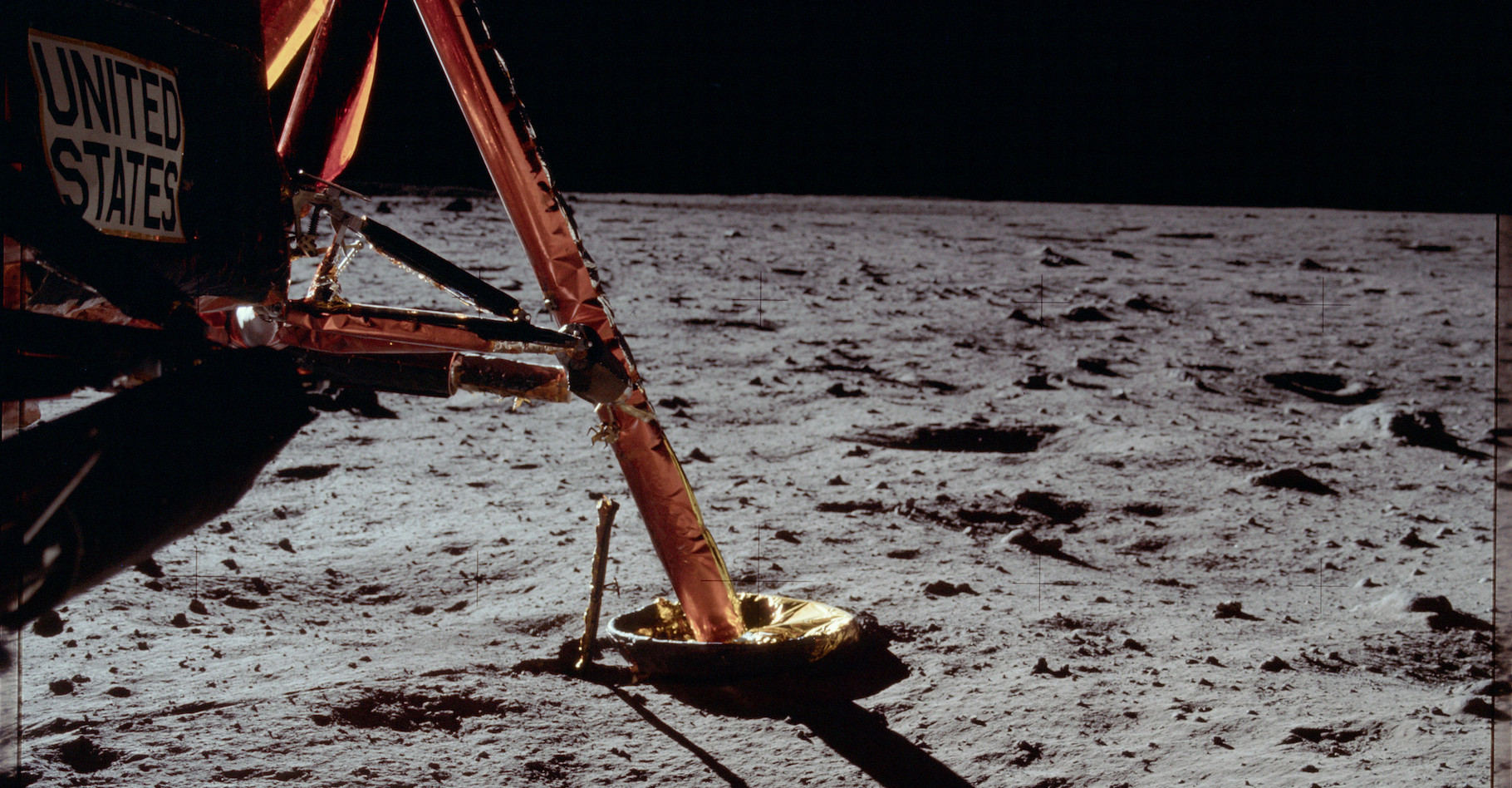 Critères techniques et scientifiques se mêlent dans le choix d’un site d’atterrissage, ou d’alunissage comme celui d’Apollo 11 ici. © Project Apollo Archive, Flickr, Domaine public