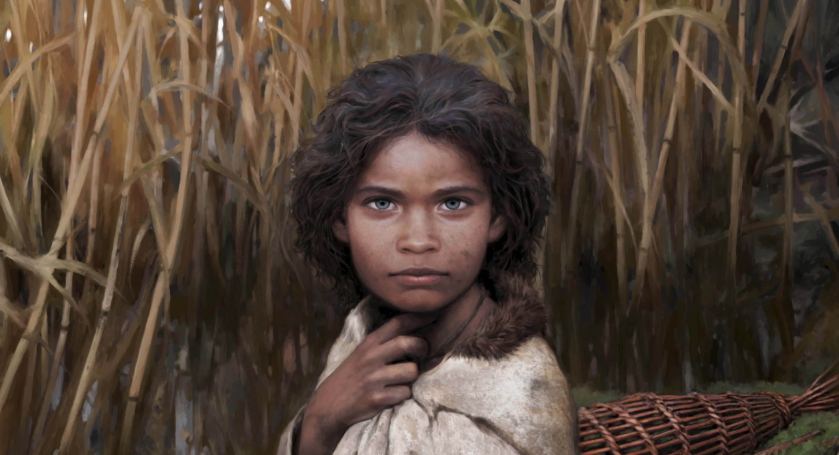 Reconstruction artistique de la jeune femme qui a mâchouillé ce chewing-gum il y a 5.700 ans. © Tom Björklund, Nature Communications