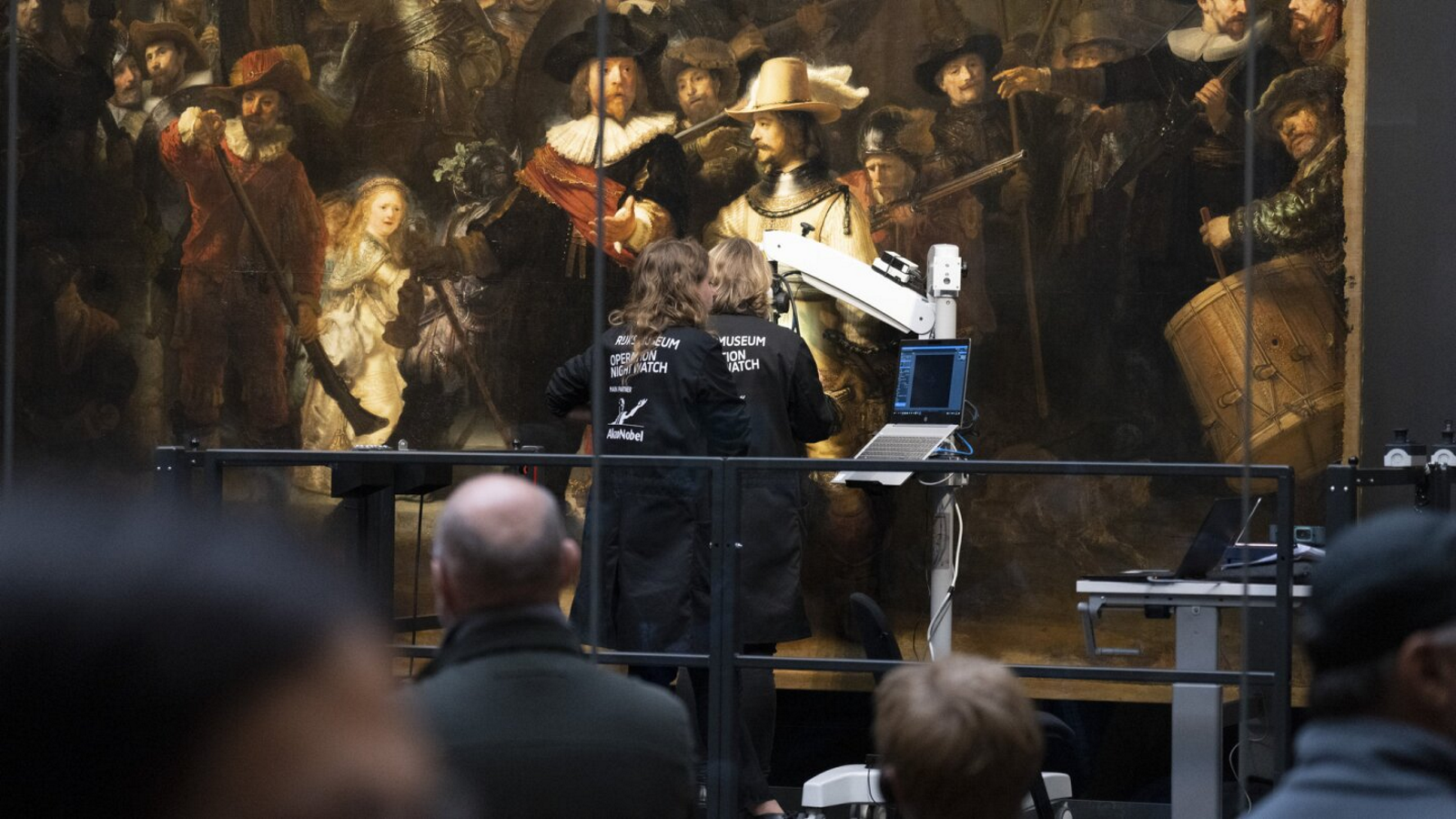 La toile de près de 16 m2&nbsp;a été photographiée au plus près pour relever chaque détail de l’œuvre. © Rijksmuseum