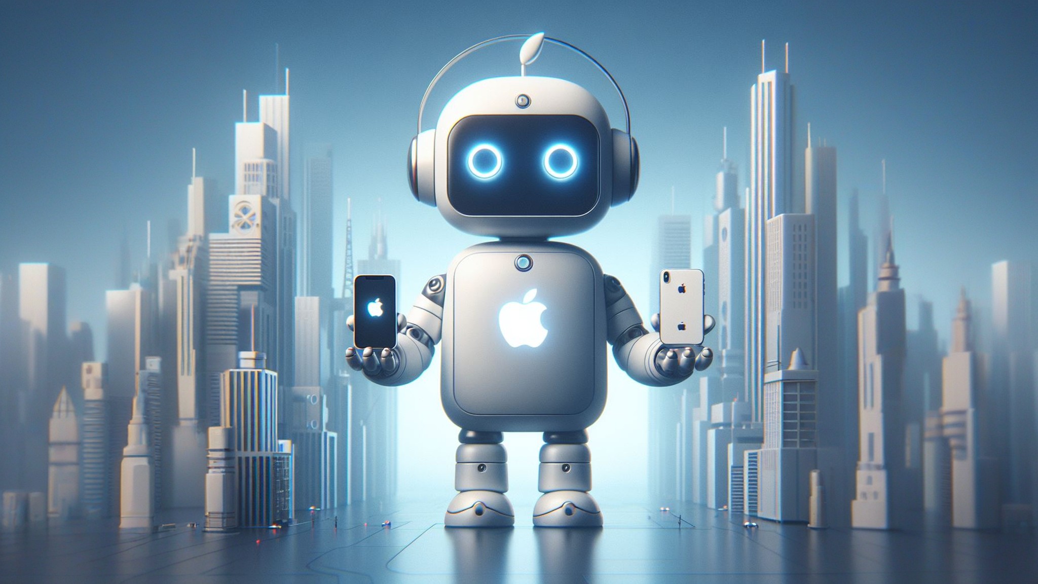 Apple travaillerait actuellement sur un assistant robotique qui pourrait suivre l’utilisateur partout dans son domicile. © EB, Image générée par IA Copilot