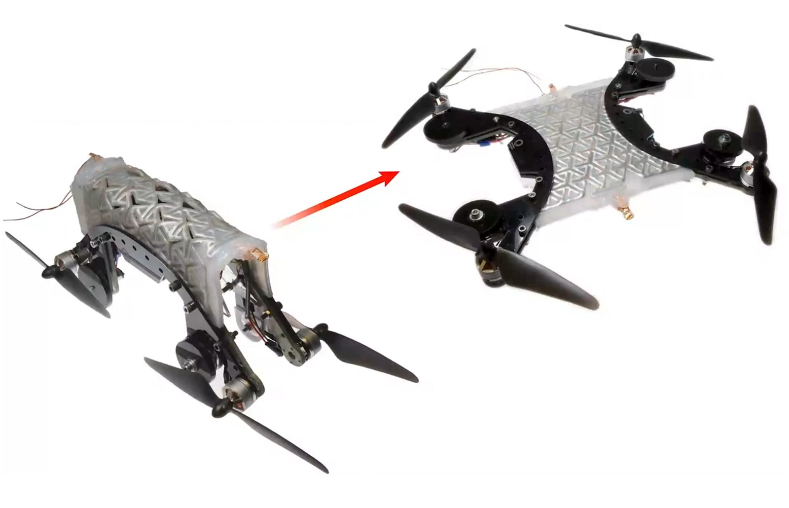 Grâce à ce métamatériau révolutionnaire, ce drone peut changer de forme à la demande. © Virginia Tech