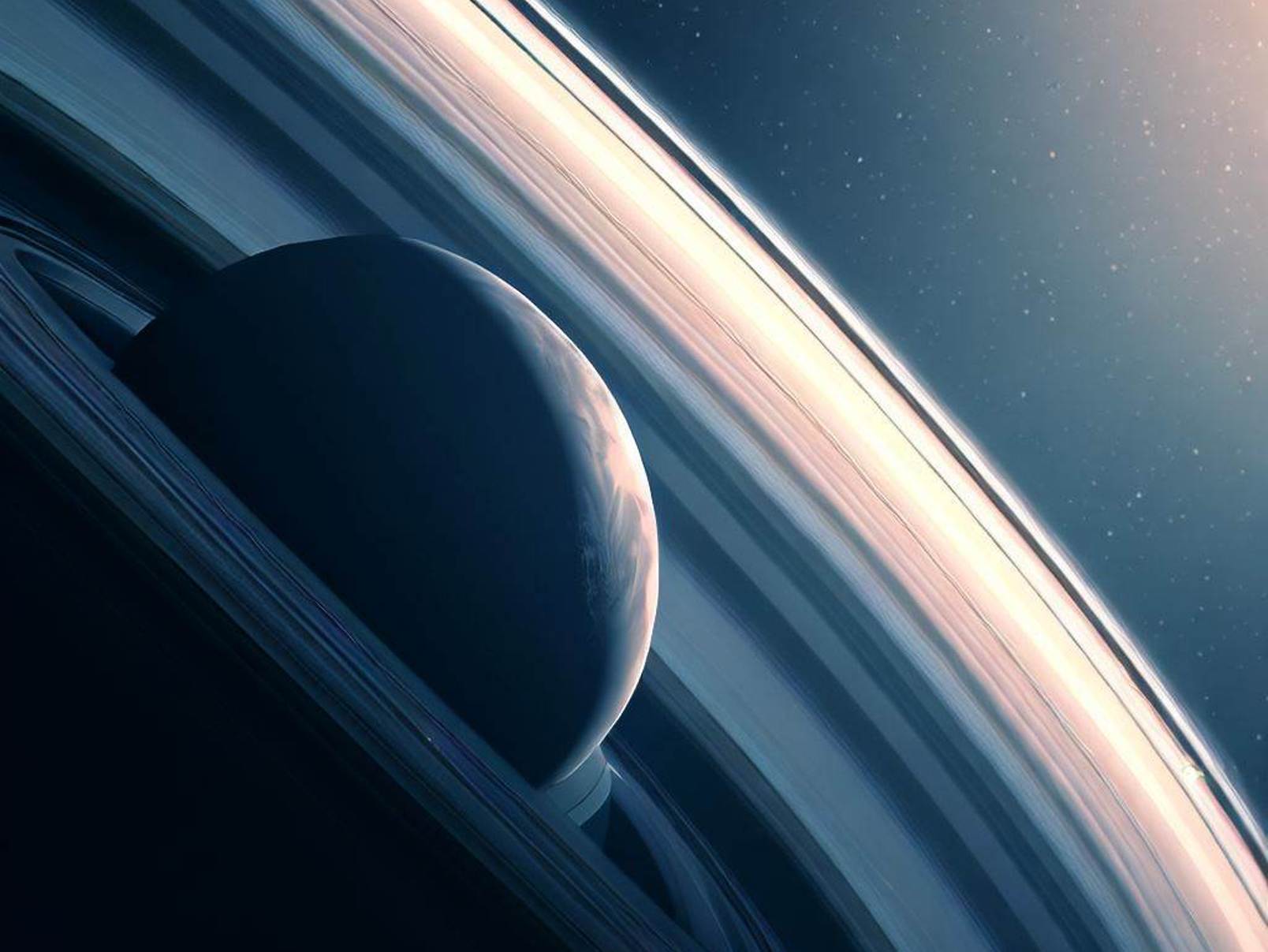 Saturne et ses anneaux vus par l'IA. © DALL·E