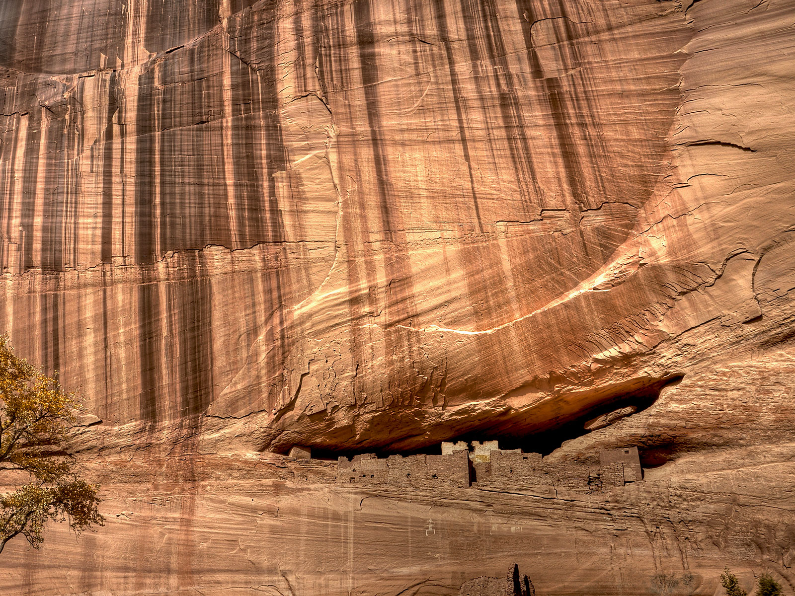 Habitations Navajo dans le Canyon de Chelly Arizona