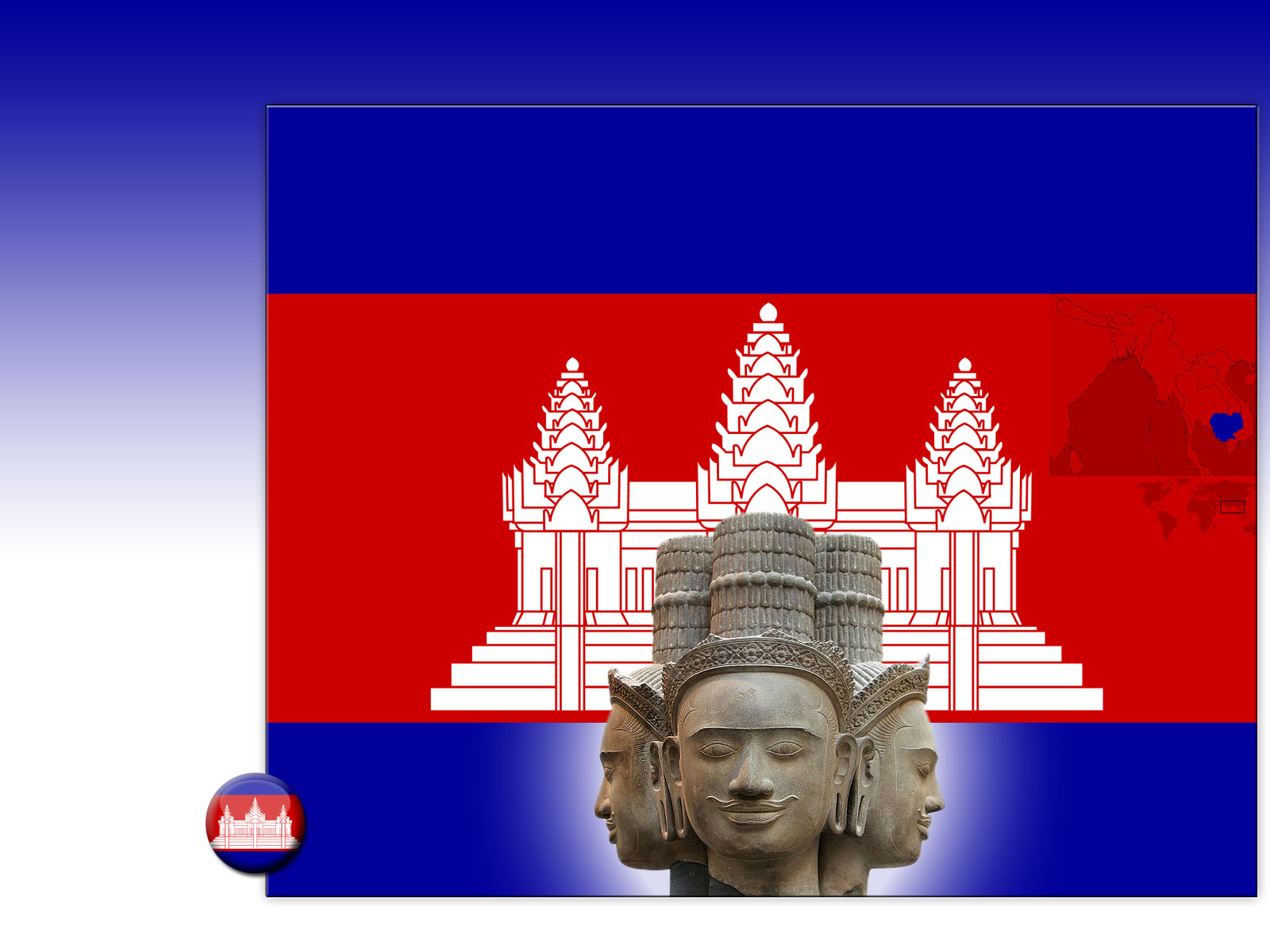 Drapeau : Cambodge
