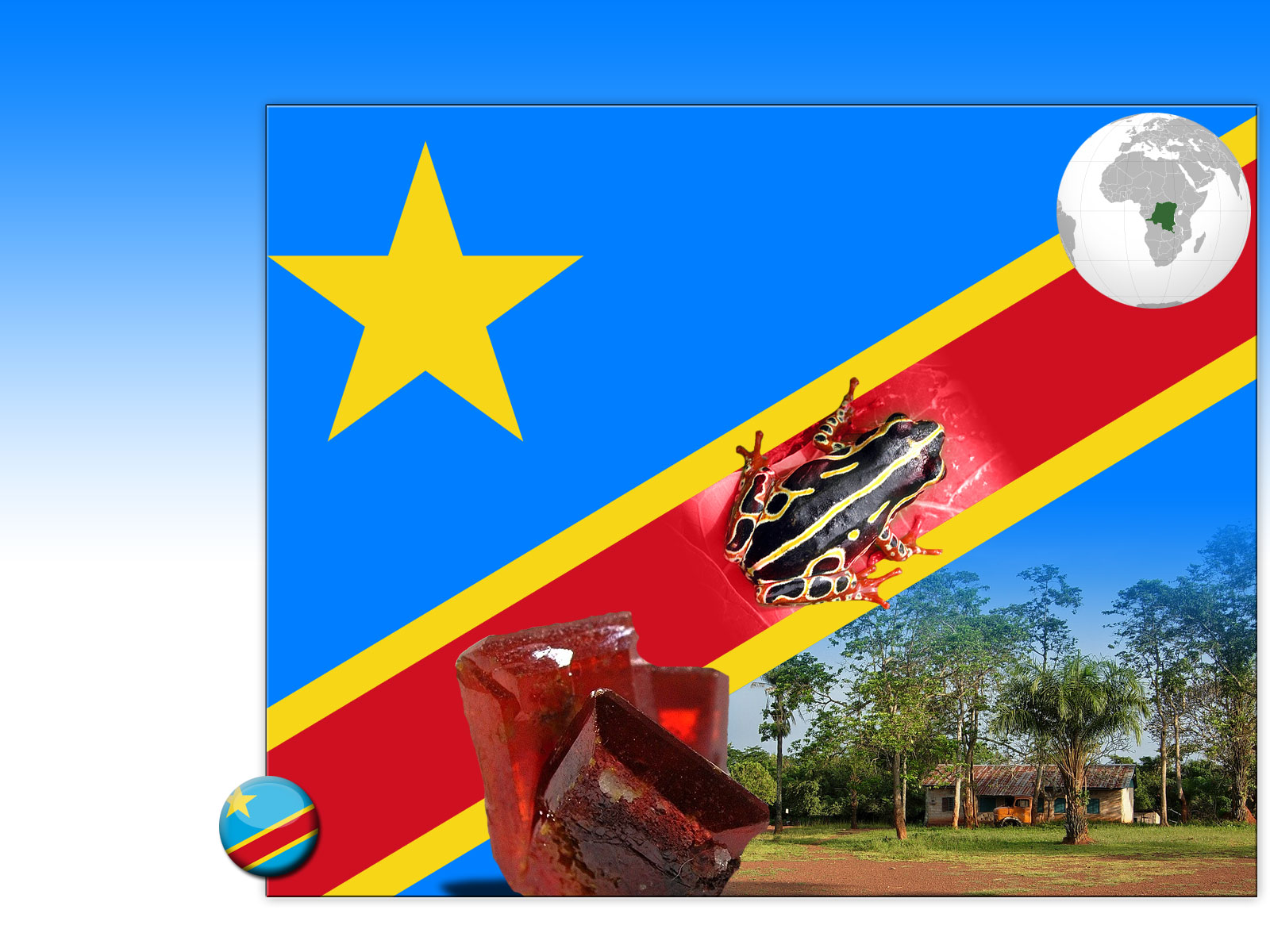 Drapeau : République démocratique du Congo