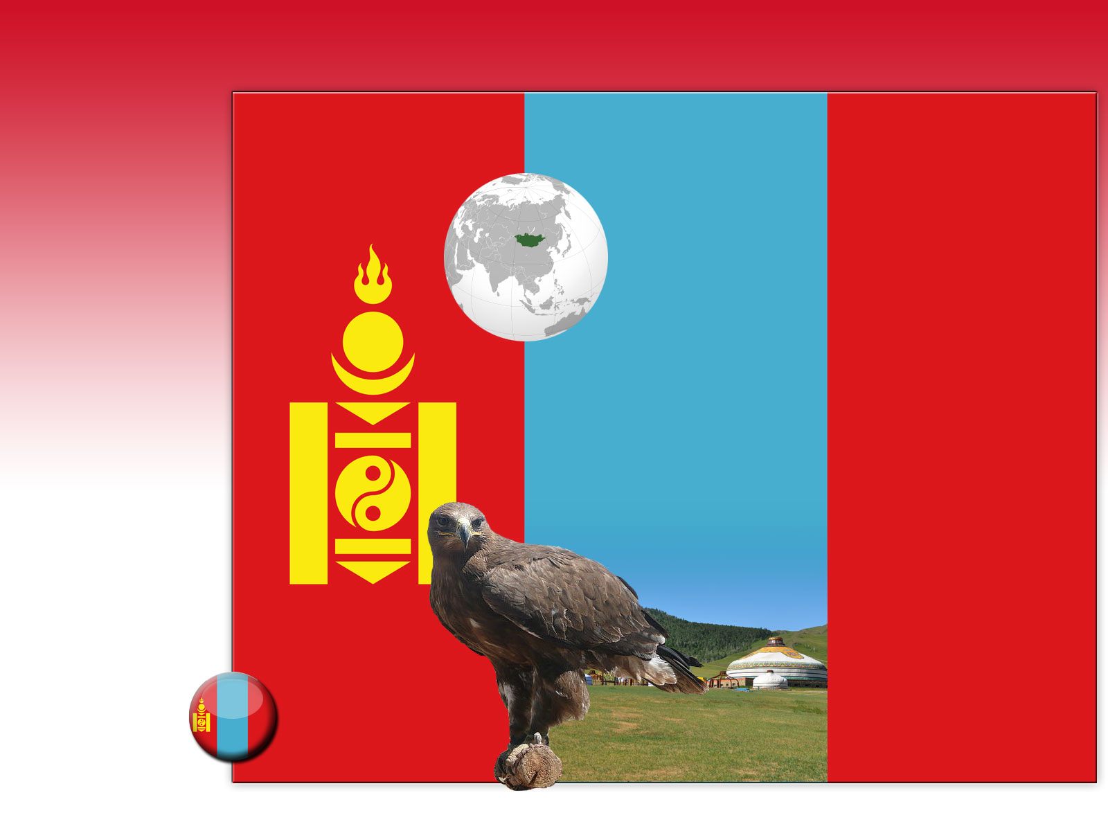 Drapeau : Mongolie