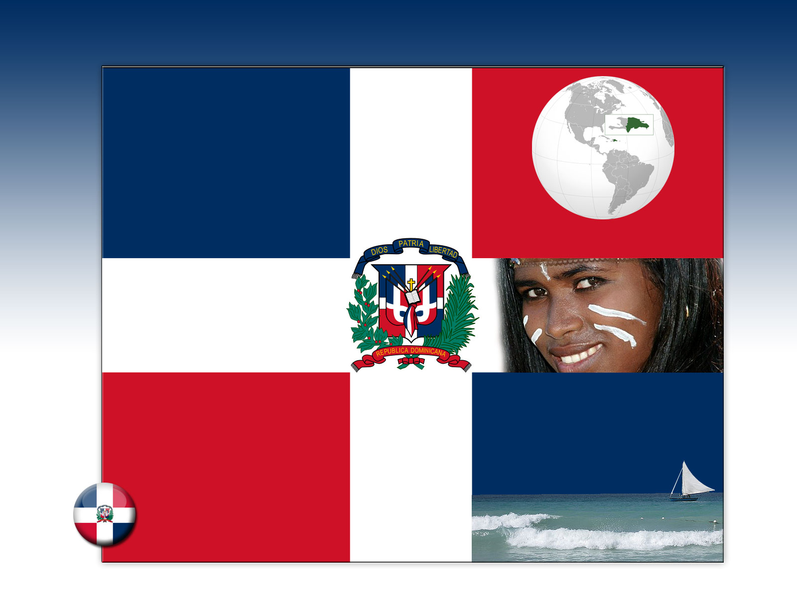 Drapeau : République dominicaine