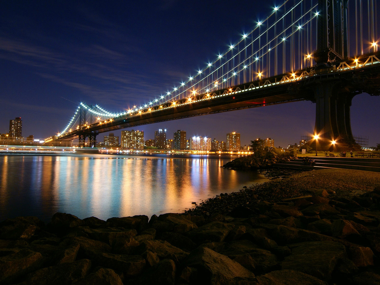 USA : Manhattan bridge vu de Brooklyn