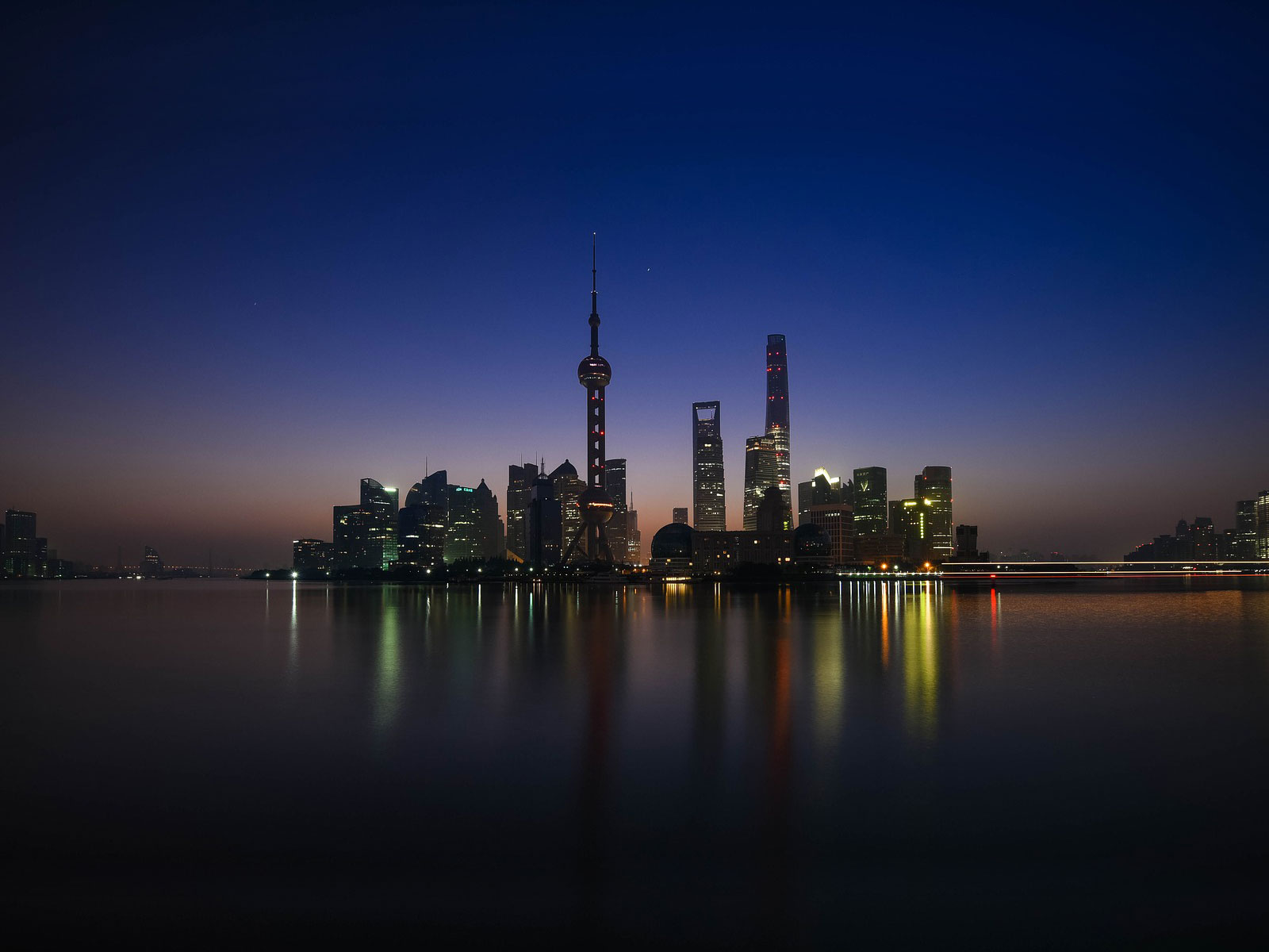 Shangaï la perle de l'Orient au coucher de soleil