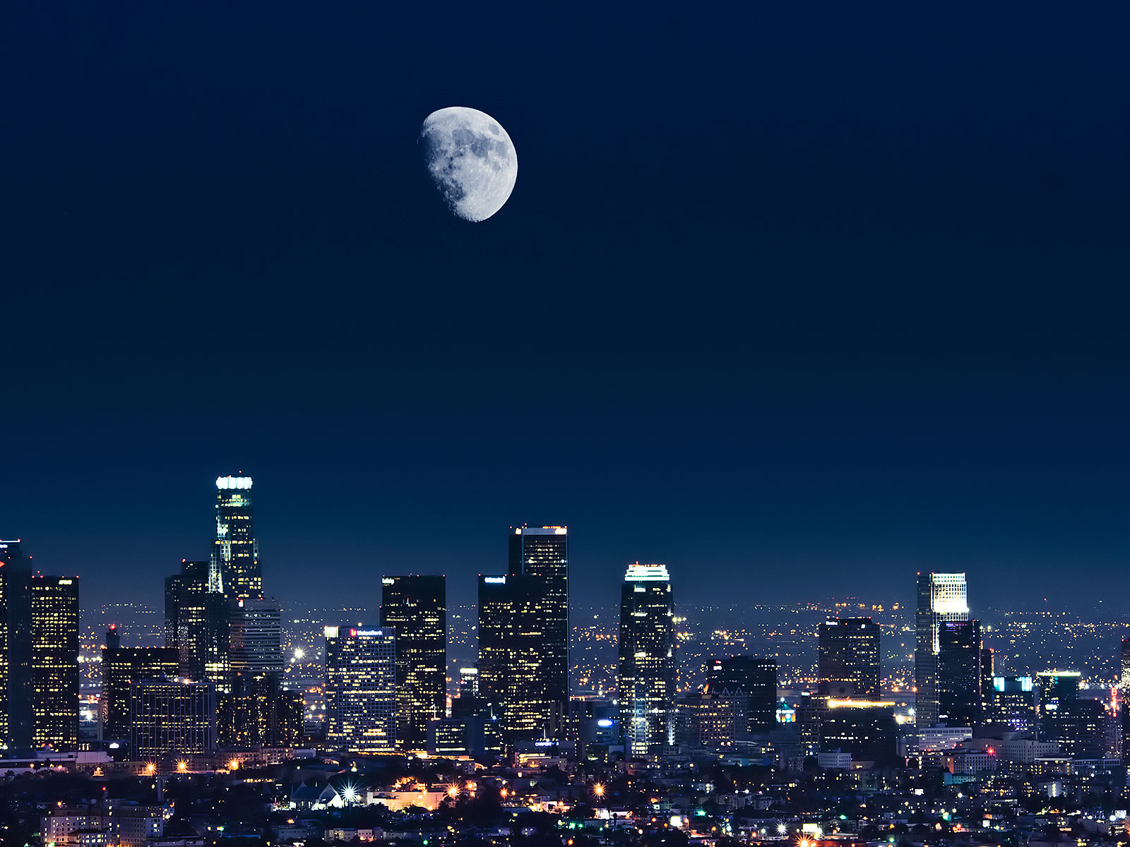 Vue de nuit de Los Angeles USA