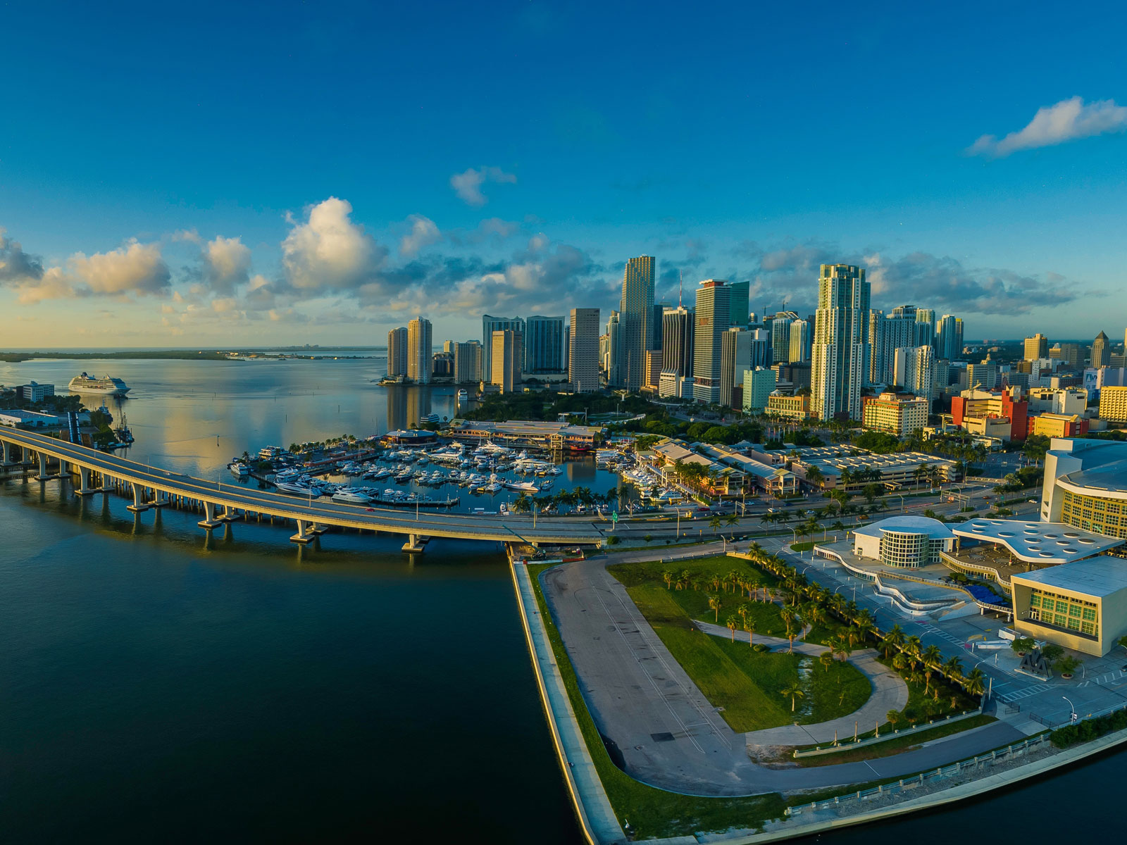 Vue panoramique de Miami, Floride