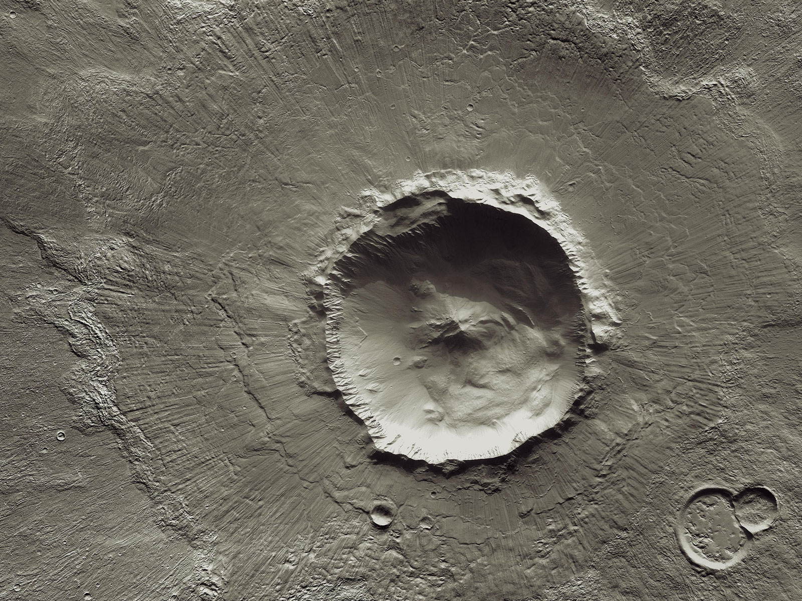 Bacolor Crater sur Mars
