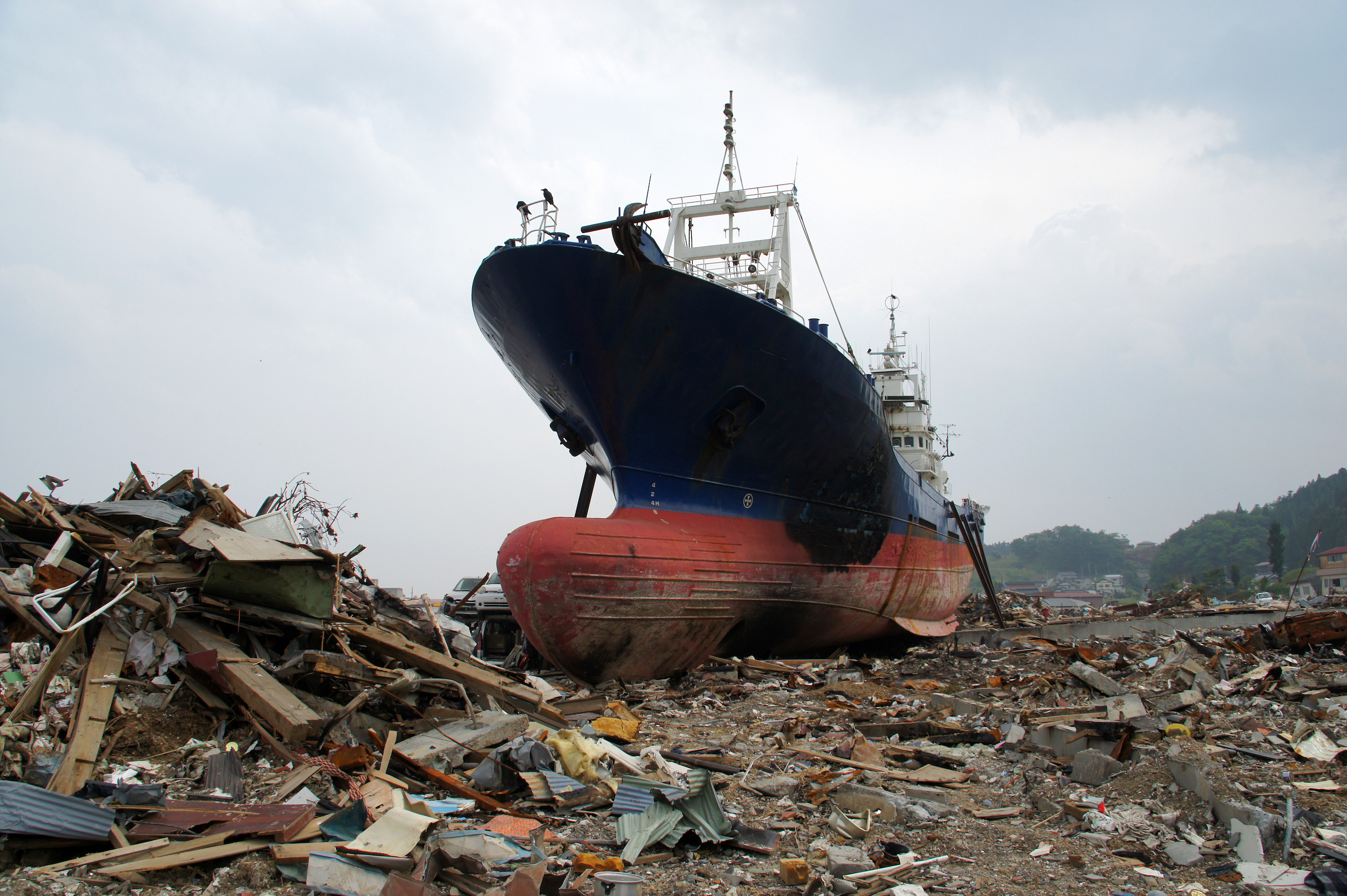 Le séisme de Tōhoku et le tsunami qui a suivi ont causé d'immenses dégâts sur les côtes japonaises en 2011. © lax15las, Adobe Stock