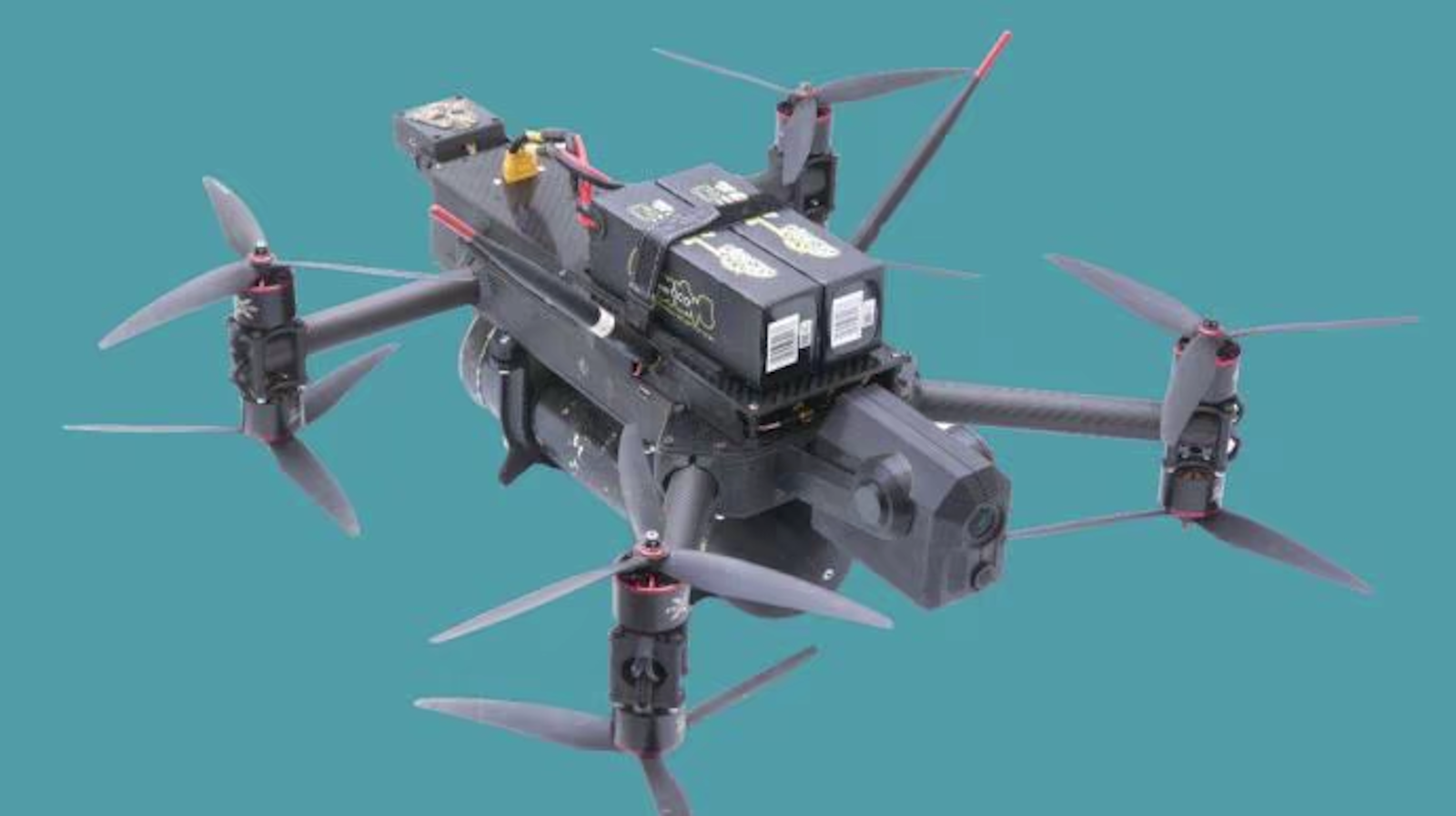 D’une allure rudimentaire, le drone est conçu pour porter une bombe et s’écraser sur sa cible. © Min. Déf. Ukraine