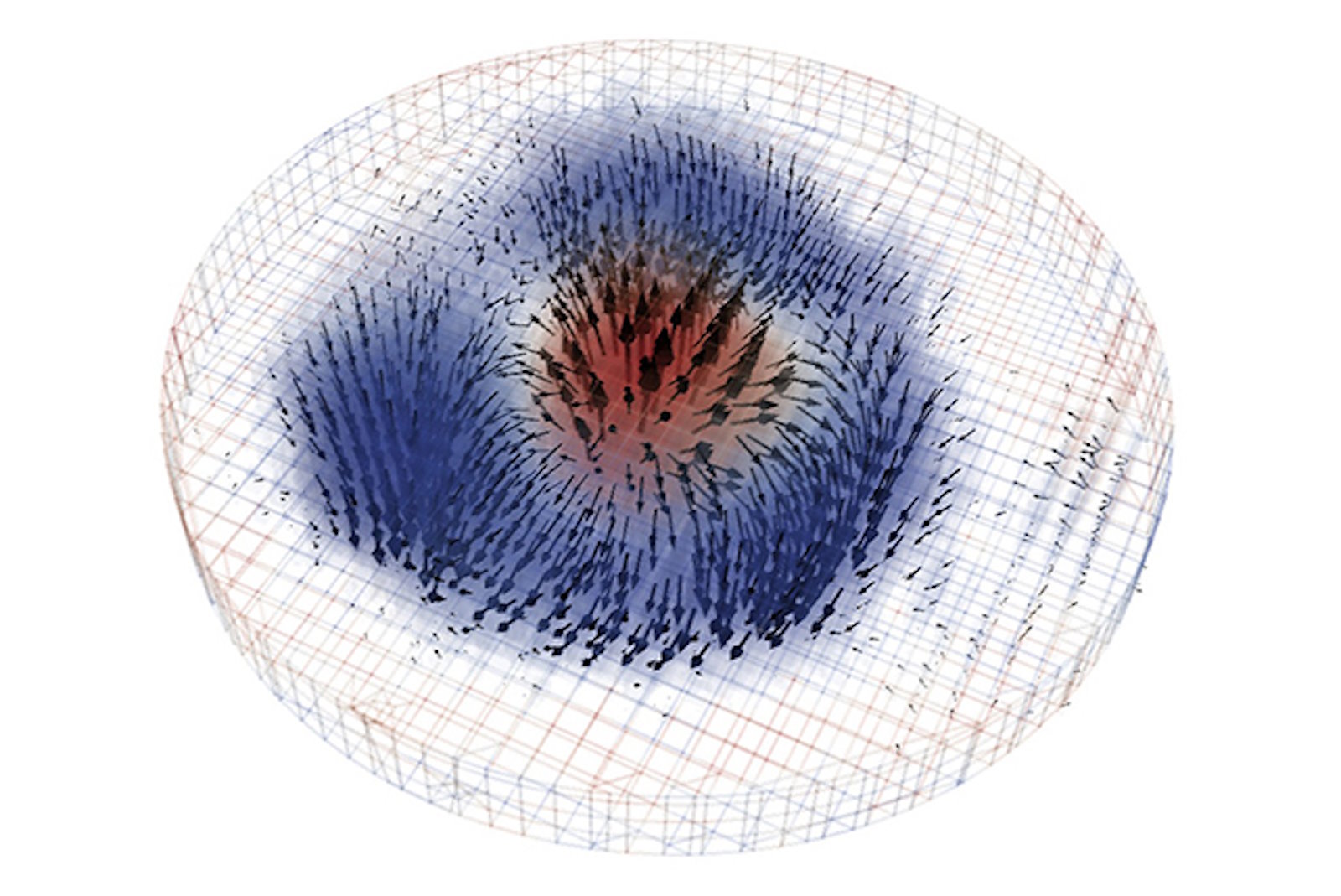 Cette image en trois dimensions d’un skyrmion magnétique a été obtenu grâce à des rayons X. ©  Berkeley Lab