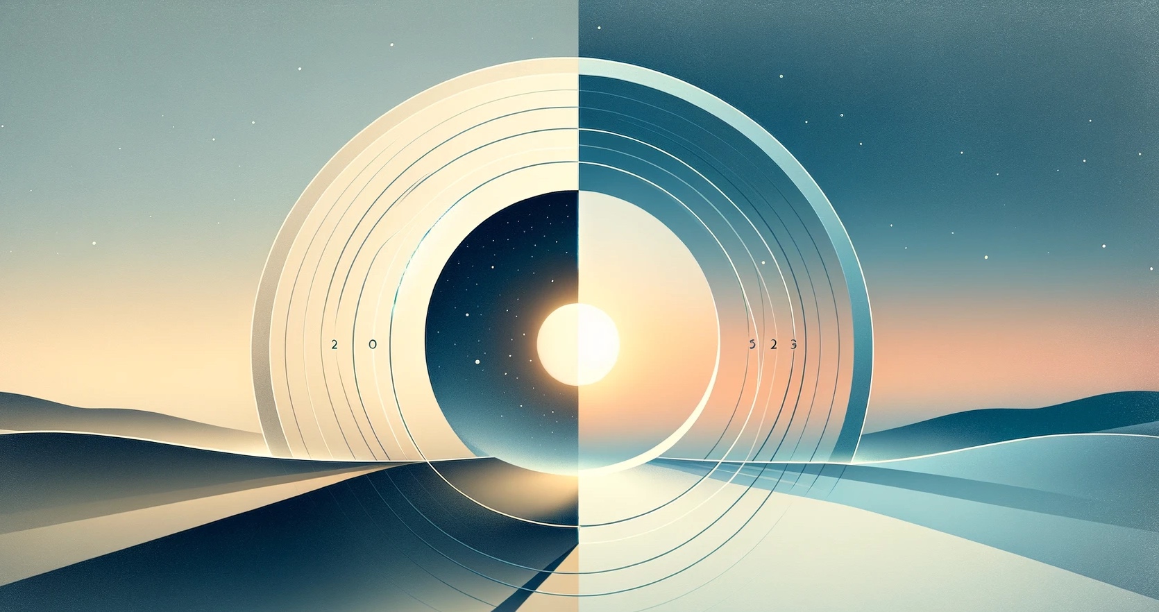 Illustration générée à l'aide d'une IA des grands rendez-vous annuels : équinoxes et solstices. © XD, Futura avec DALL-E