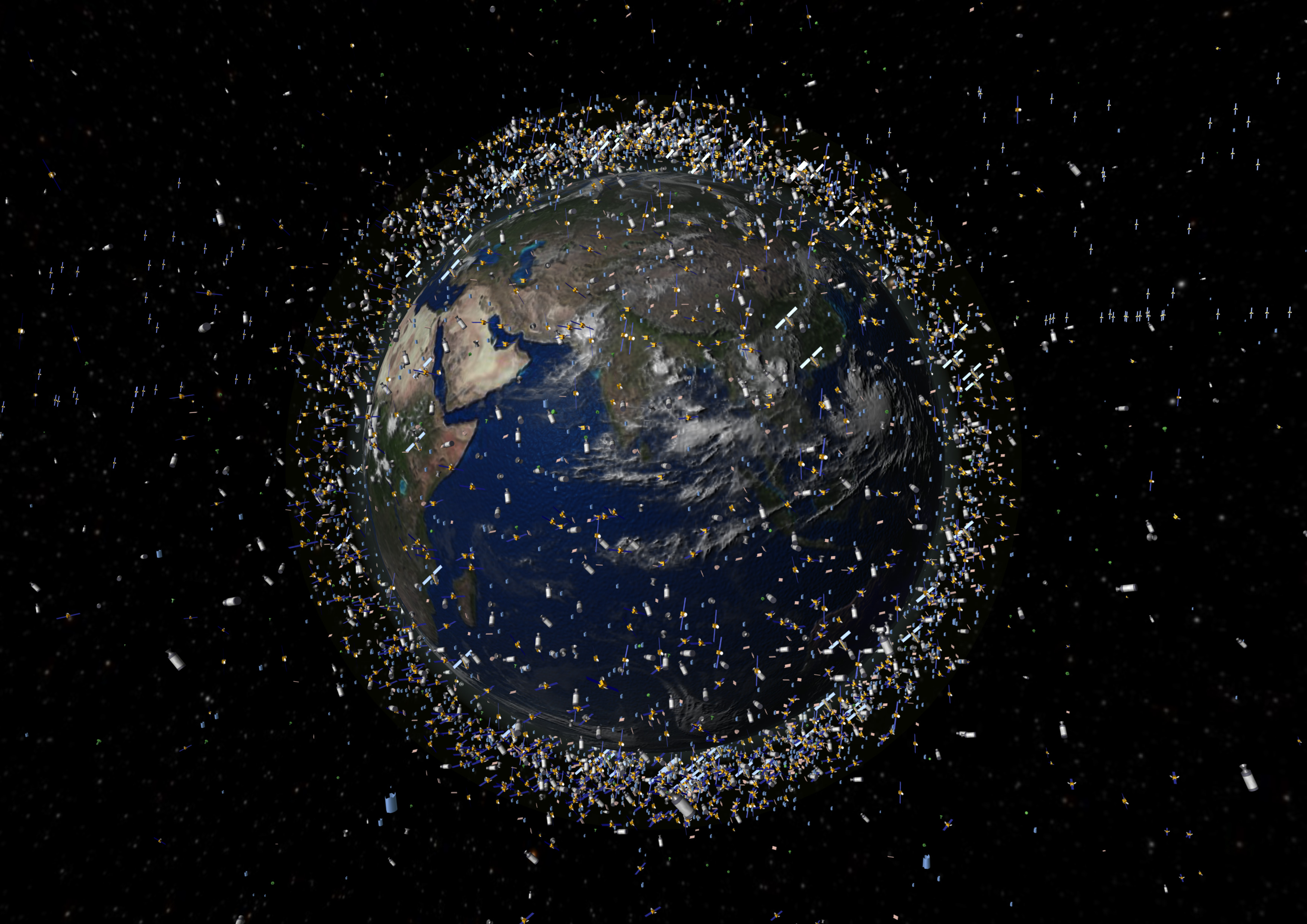 Combien de satellites artificiels autour de la Terre ? © ESA