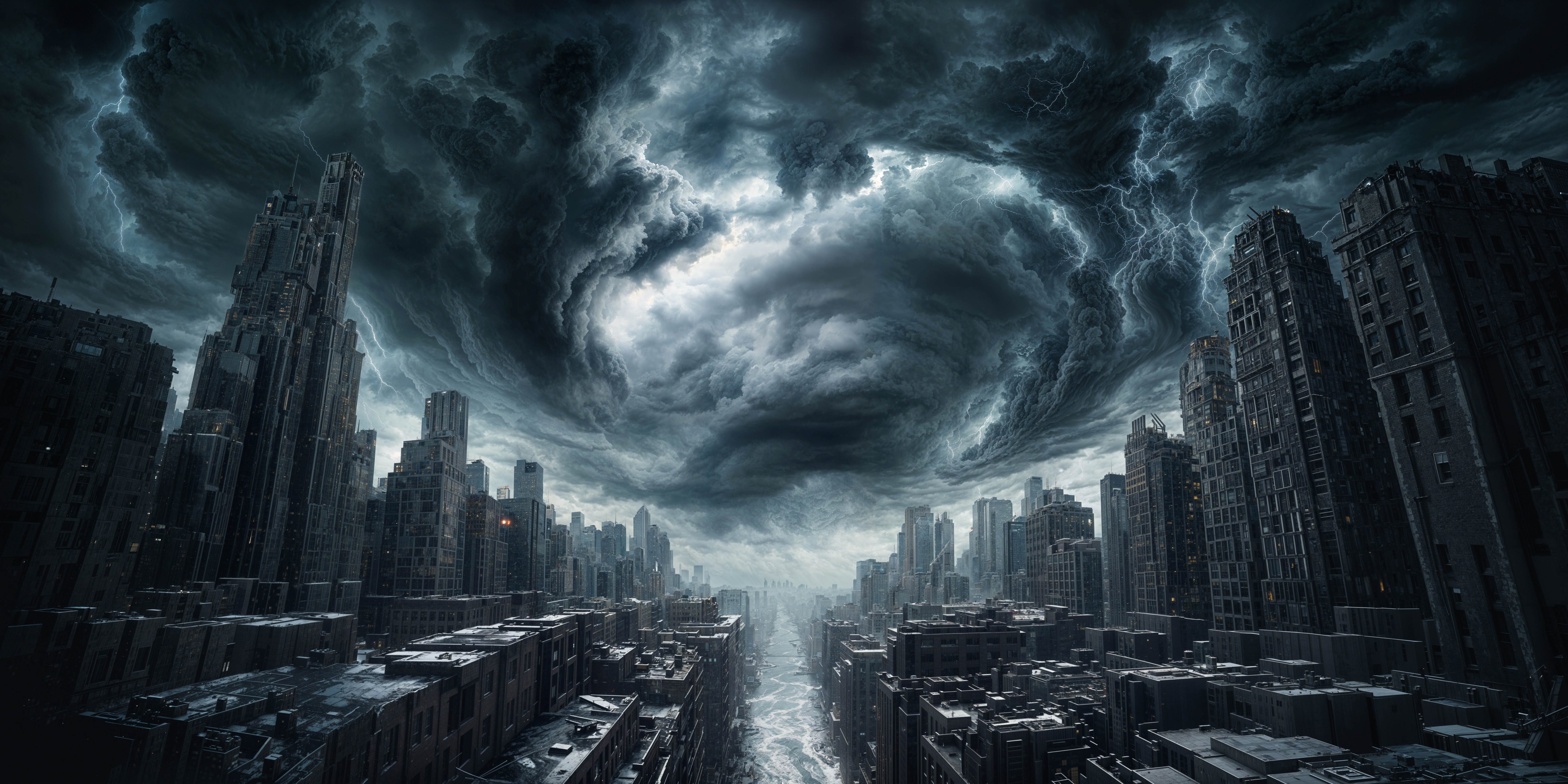 Le passage d'une bombe météo peut être destructeur sur une ville. © SoulMyst, Adobe Stock
