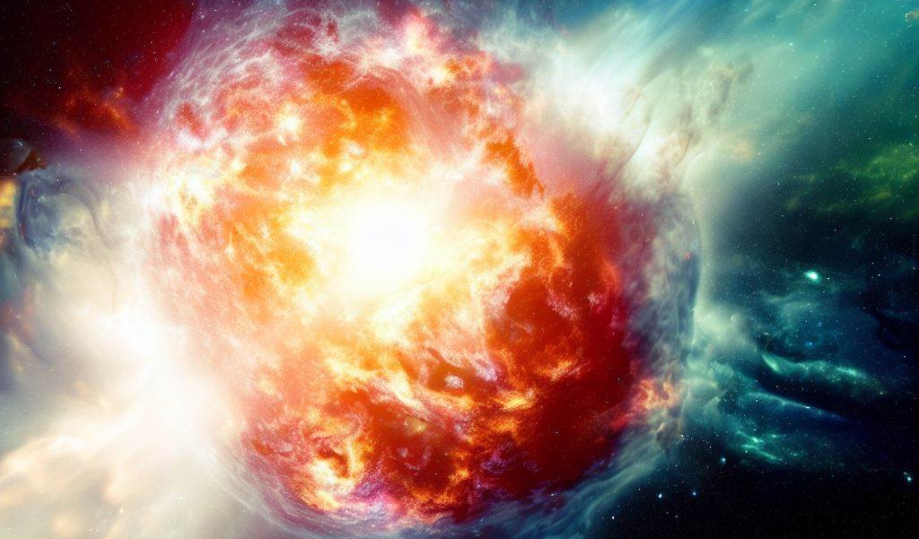 Illustration d'une étoile qui explose en supernova créée par une IA. © X. Demeersman, Bing Image Creator