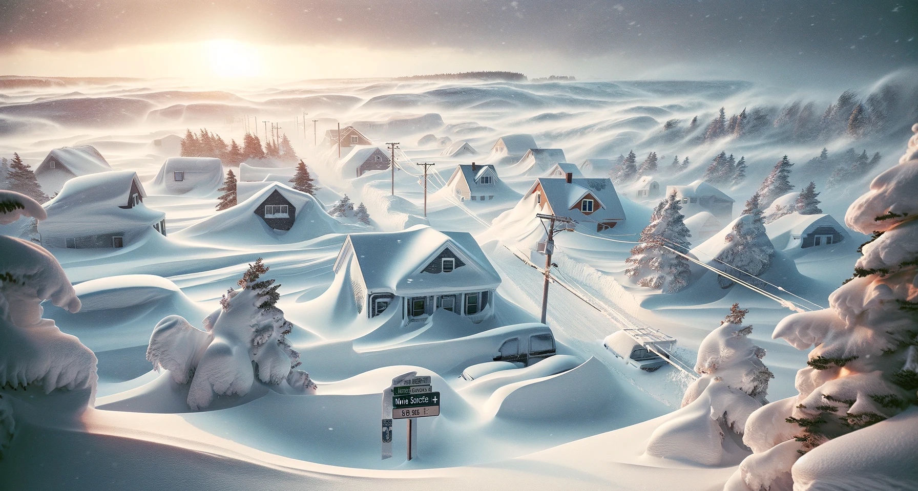 « Snowmageddon » au Canada. © XD pour Futura avec DALL-E