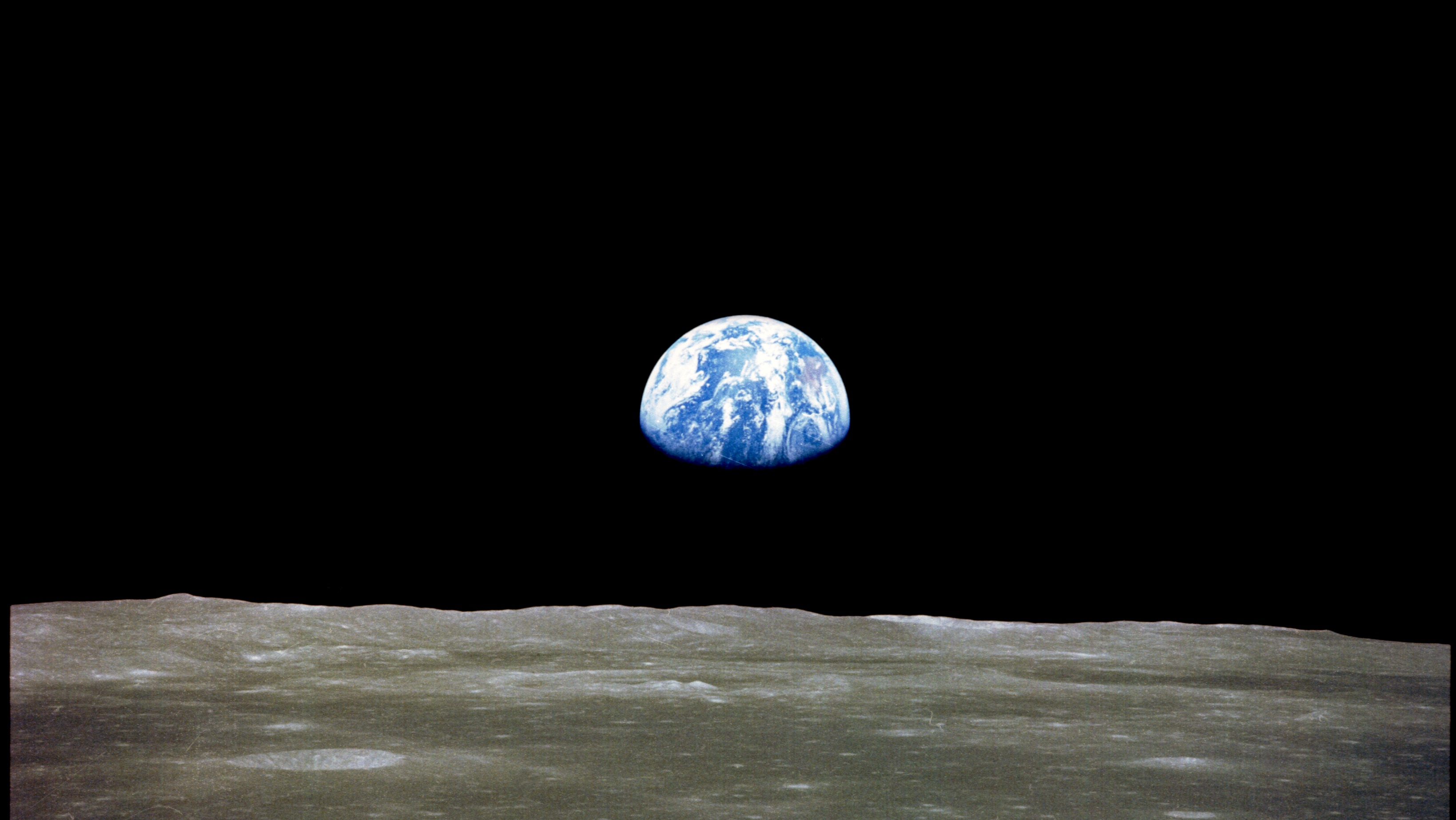 La Terre vue de la Lune par les astronautes d'Apollo 11. © Nasa
