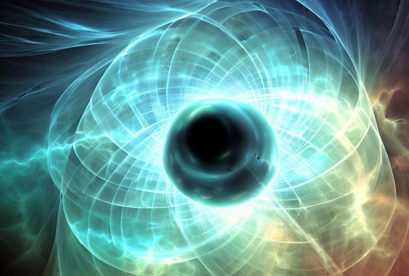 L'évaporation quantique d'un trou noir vue par une IA. © DALL·E
