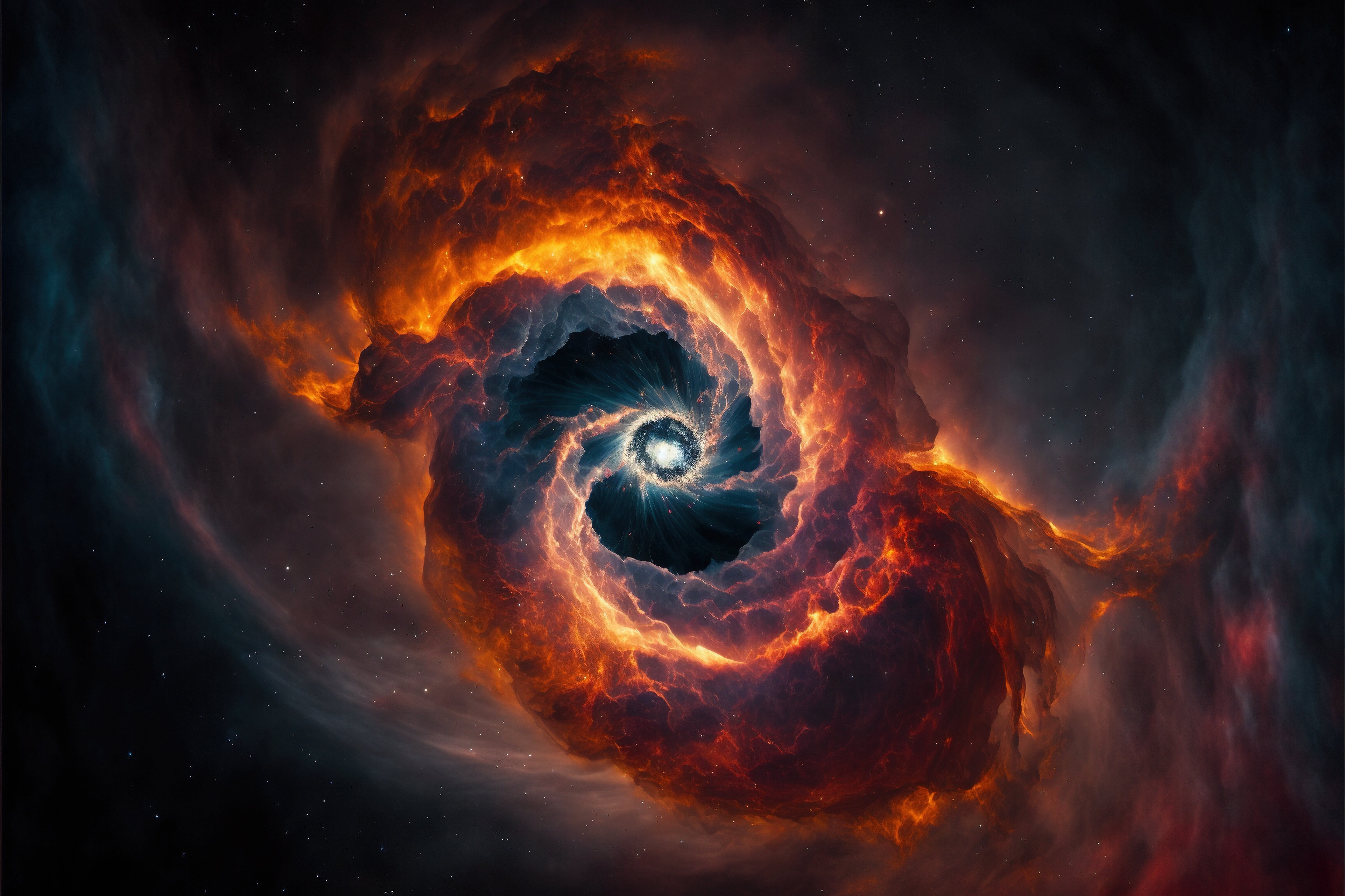 C'est la première fois que des astronomes observent la formation de bras en spirale autour d'une protoétoile. © Oleg, Adobe Stock