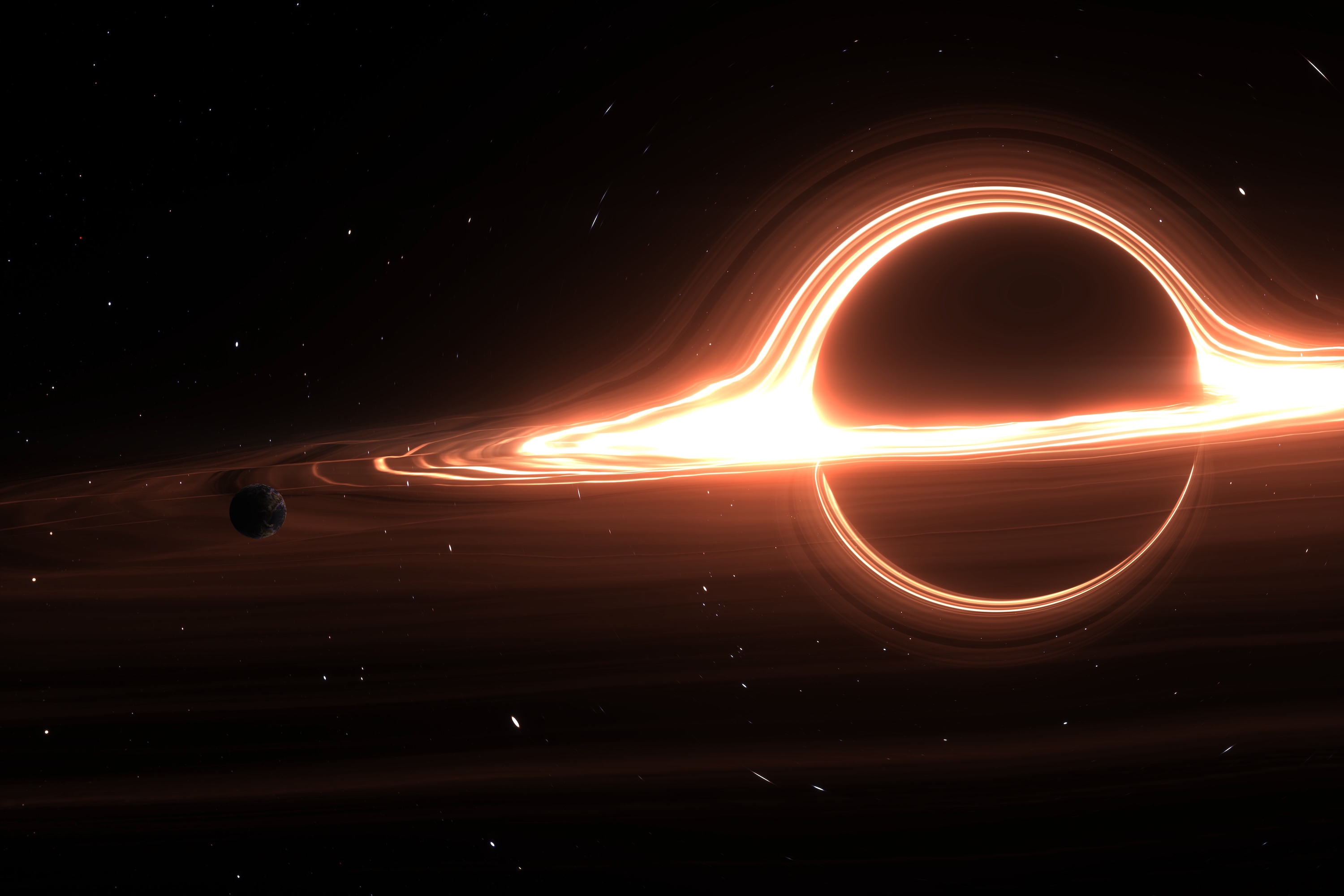 Illustration d'un trou noir supermassif tapi au cœur d'une galaxie. © PatinyaS., Adobe Stock