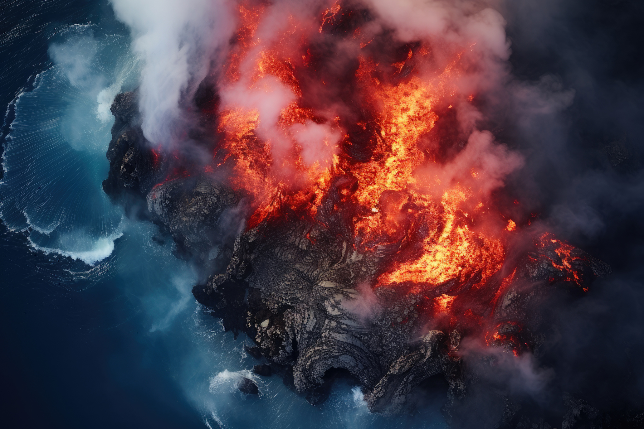 D'après une nouvelle étude, il pourrait y avoir une super-éruption tous les 10 000 à 15 000 ans en Méditerranée. © Aicandy (image générée avec l'IA), Adobe Stock 