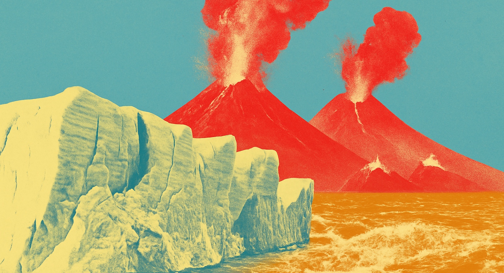 Des chercheurs de l’université du Wisconsin-Madison (États-Unis) signalent que la fonte des glaciers pourrait déclencher, un peu partout dans le monde, des éruptions volcaniques plus explosives et plus fréquentes. © XD avec ChatGPT