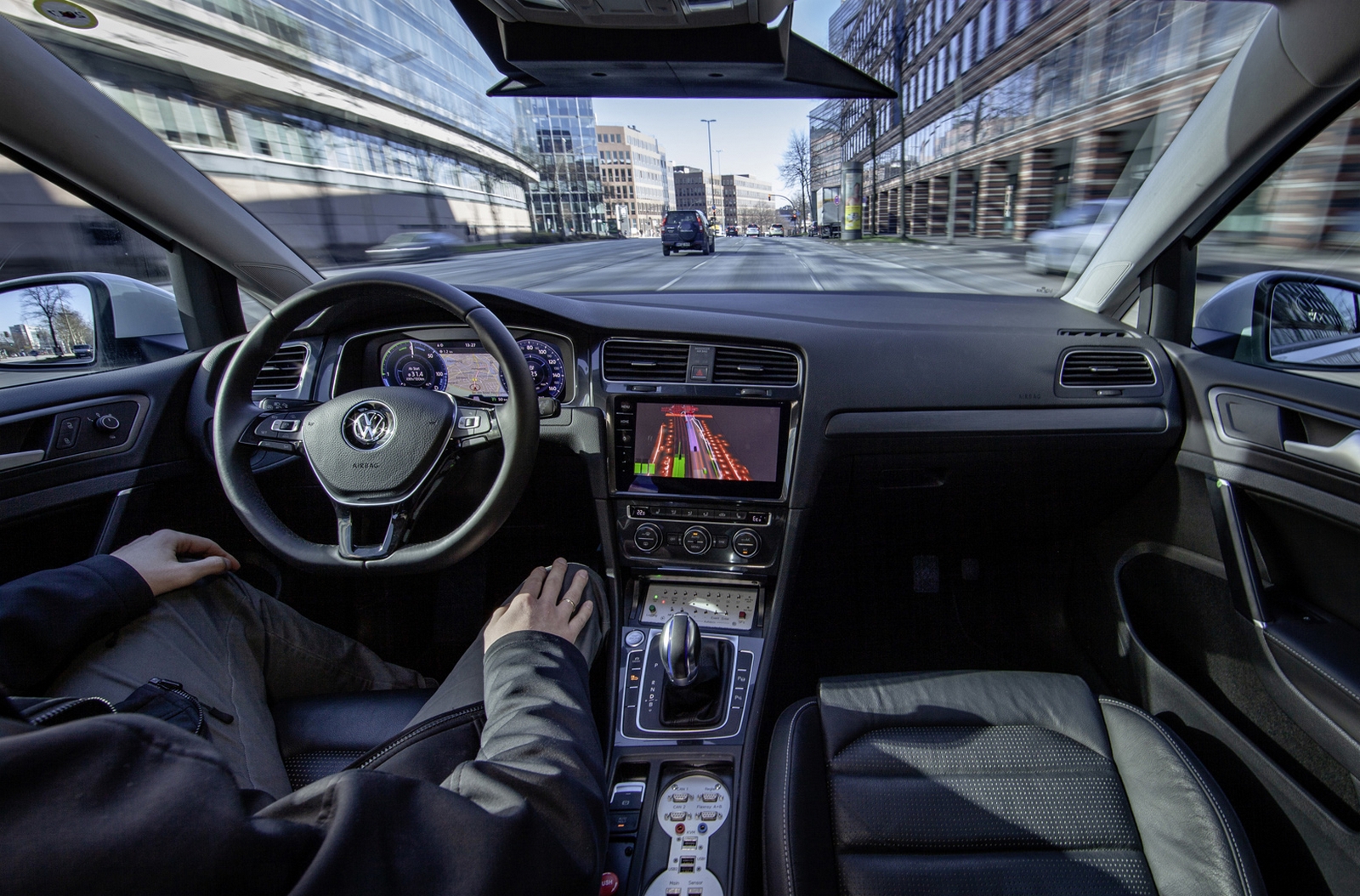 Un système de conduite autonome de niveau 4 est capable de circuler sans présence humaine à bord du véhicule. © Volkswagen