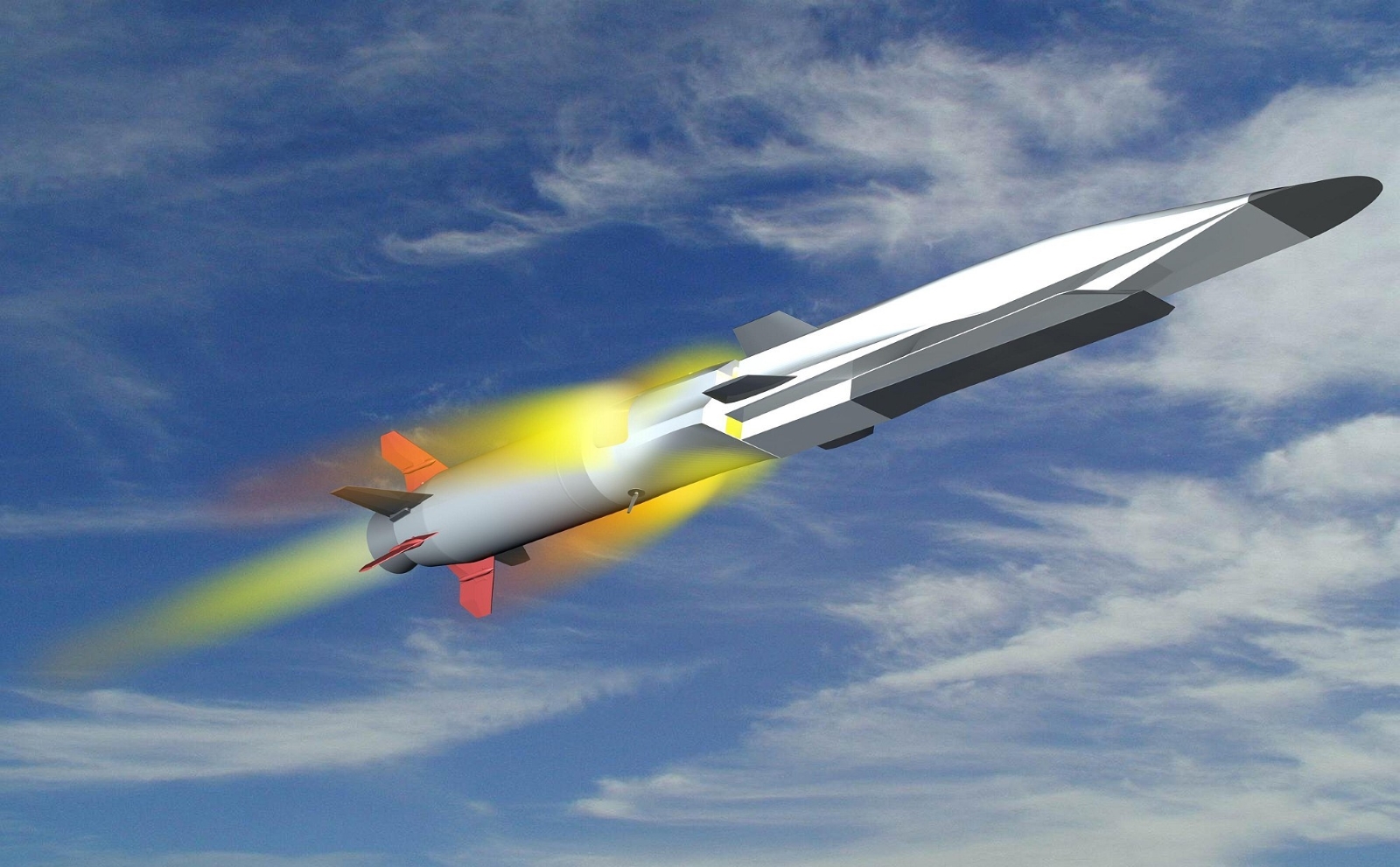 Equipé d'un superstatoréacteur, le X51 Waverider conçu par Boeing est potentiellement capable d'atteindre Mach 6. De son côté, la France compte mettre au point un planeur hypersonique aussi performant. © Boeing
