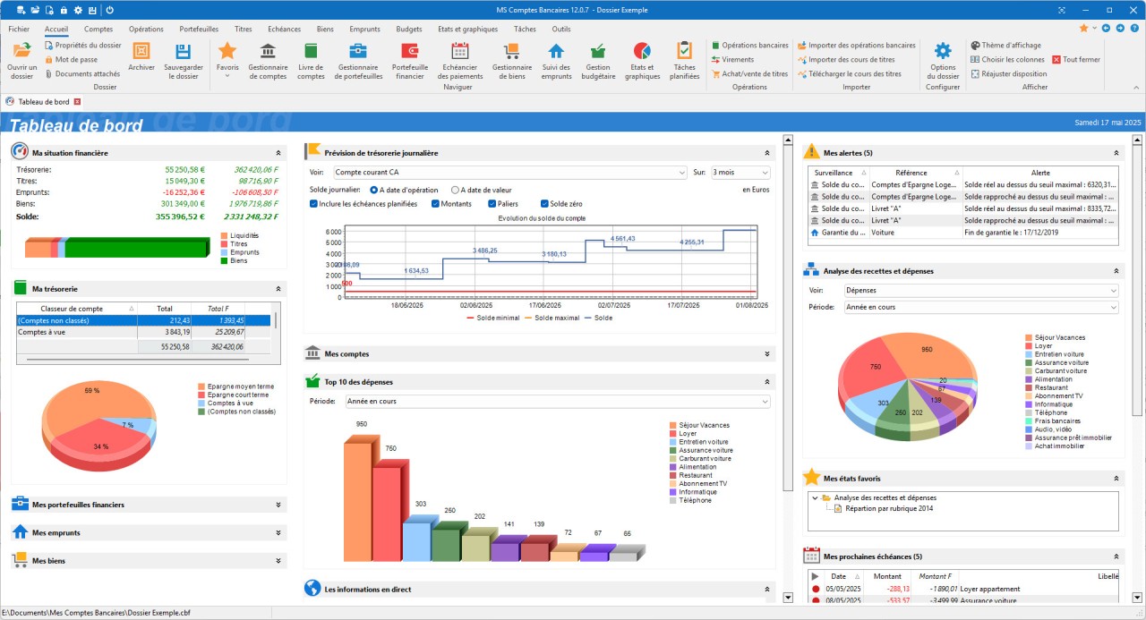 Définition MS Comptes Bancaires — Gestion des comptes Windows, essai — free download