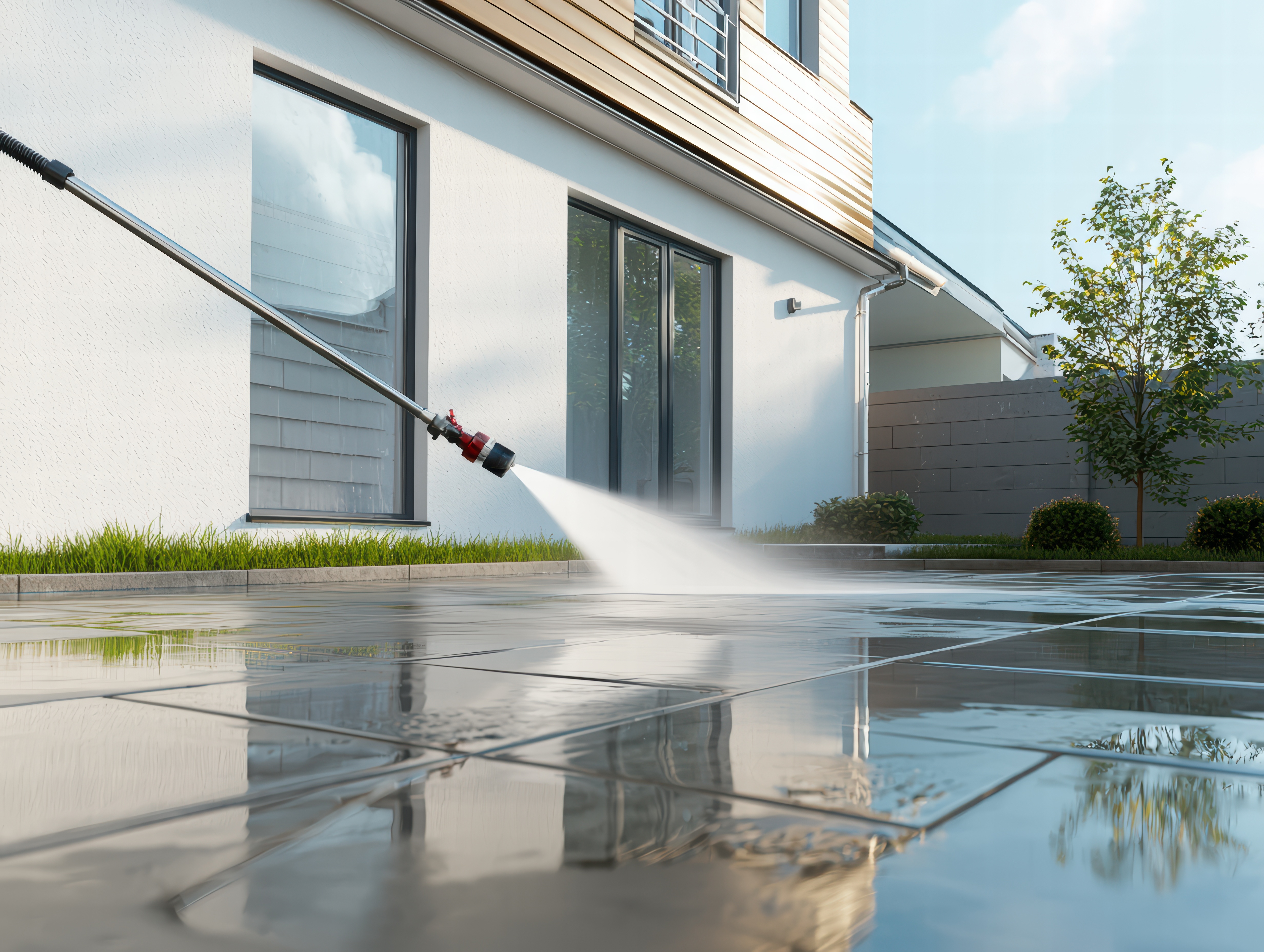 L'achat d'un nettoyeur haute pression à eau chaude permet un nettoyage optimal © ryker, Adobe Stock
