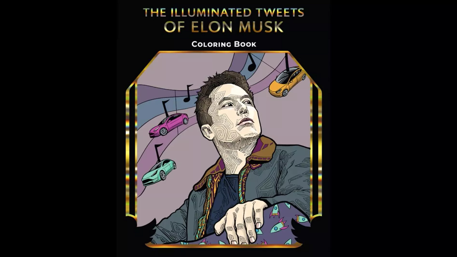 Pour les petits comme pour les grands, un livre à colorier basé sur les tweets d'Elon Musk. © Salina Gomez 