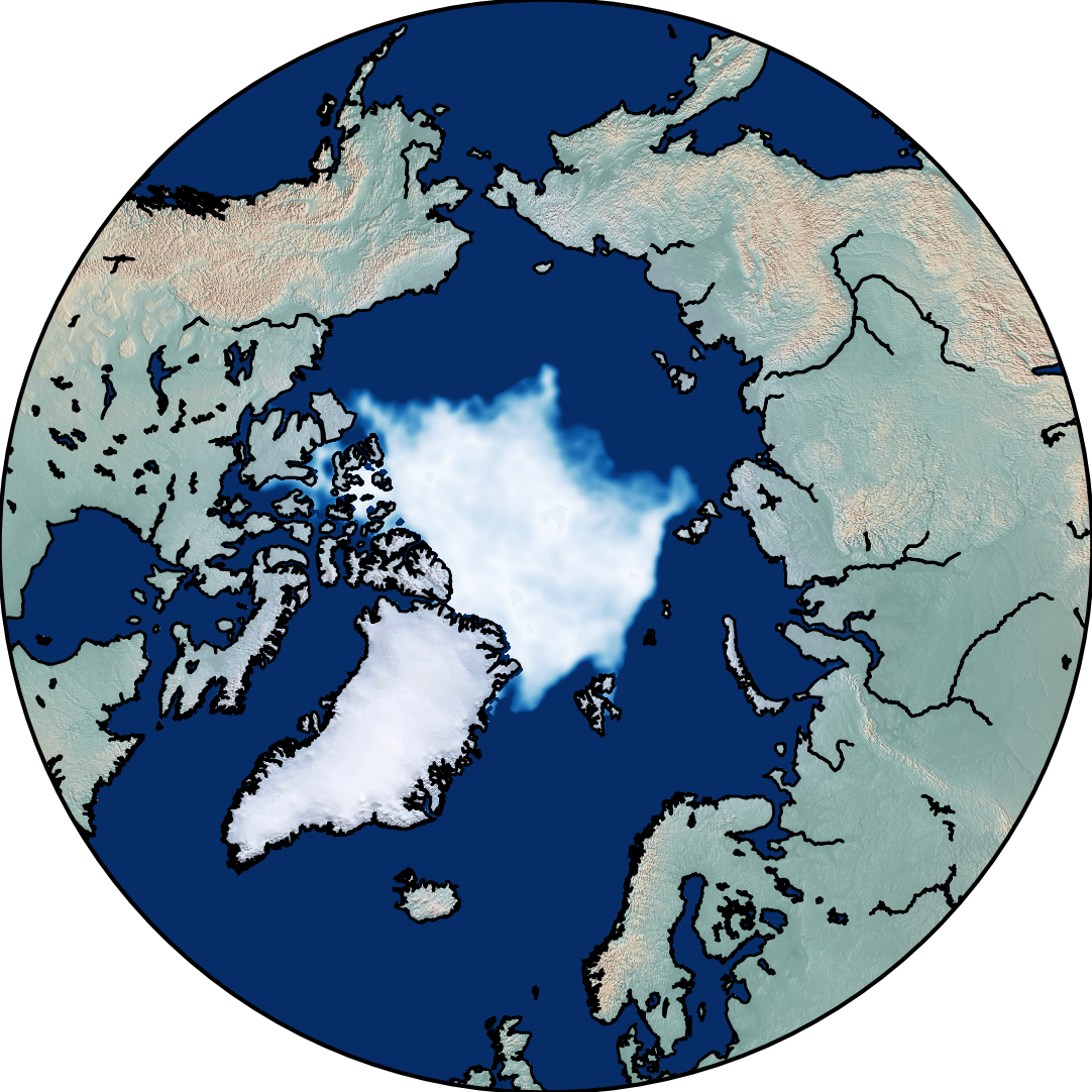 Illustration de la surface glacée à la fin de l'été arctique en septembre 2019, soit 40 ans après. © Dirk Notz