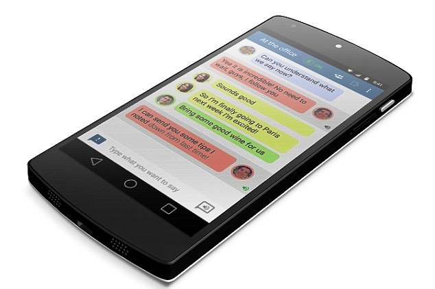 Un exemple de l'application de Transcense à l'œuvre sur l'écran d'un smartphone. © Transcense
